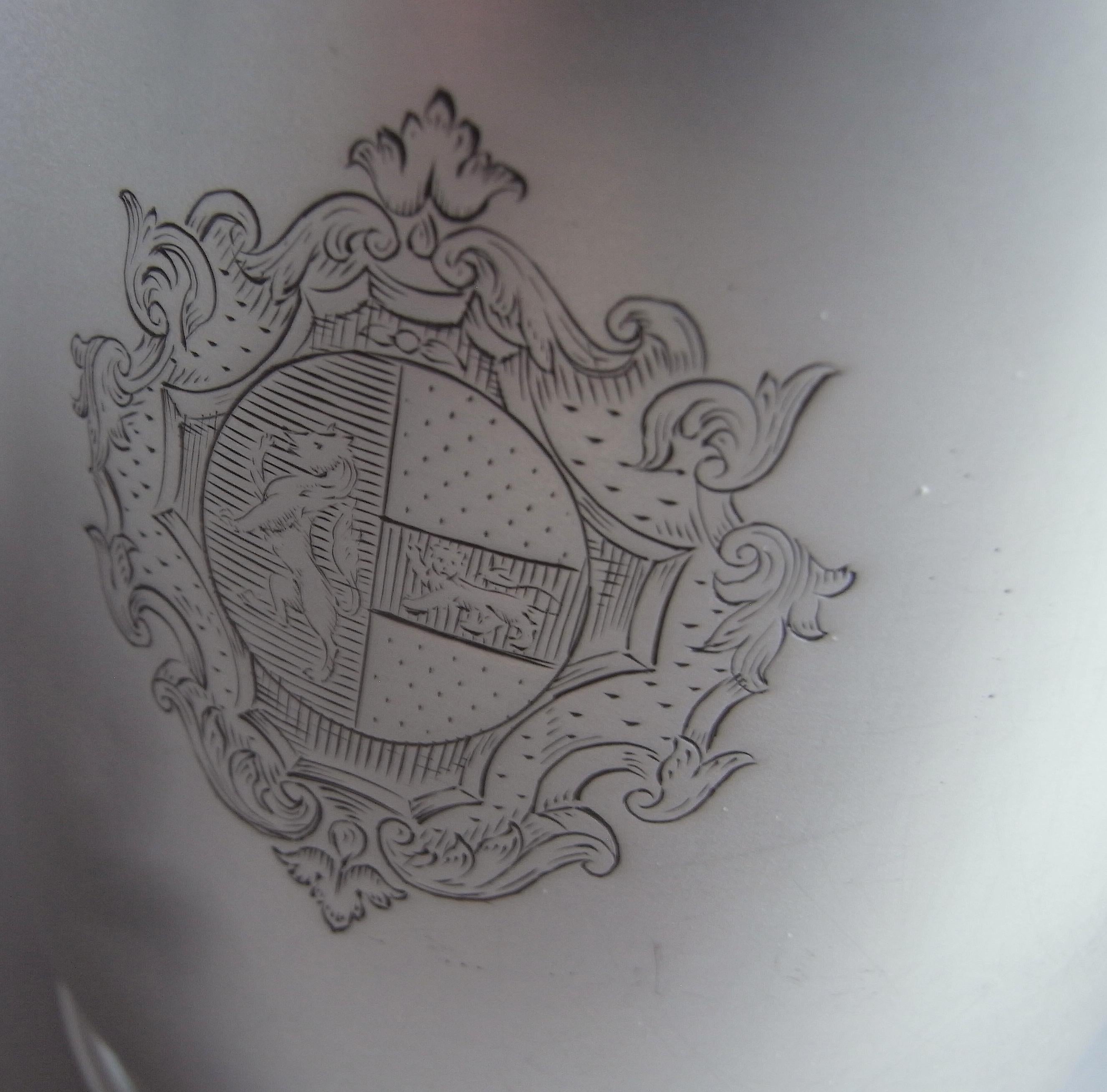 English George I Pint Mug Made in London by Thomas Folkingham, 1721 For Sale