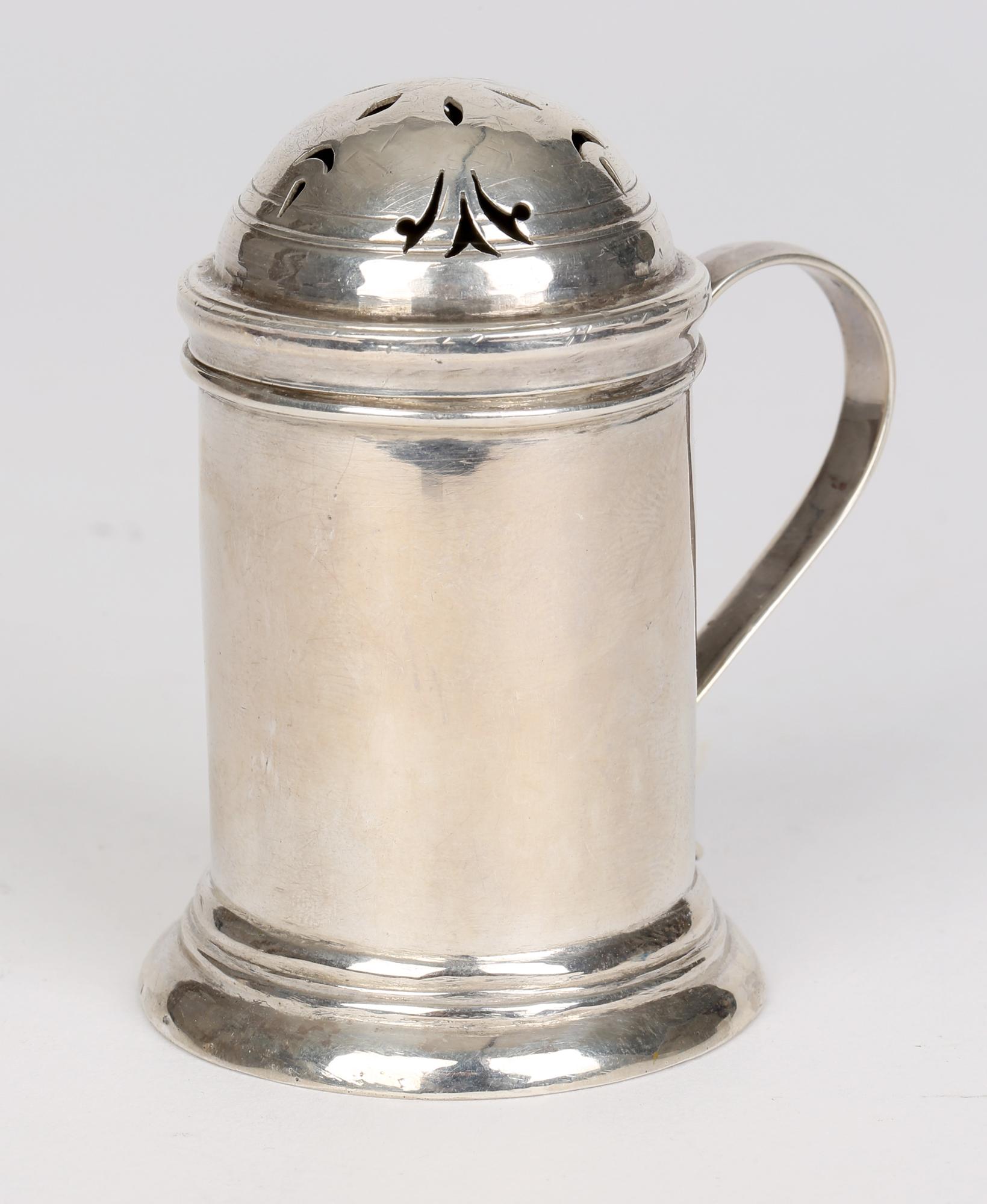 English George I Silver Handled Kitchen Pepper Shaker London 1721 For Sale