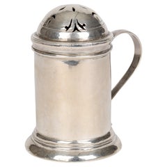 Antique George I Silver Handled Kitchen Pepper Shaker London 1721
