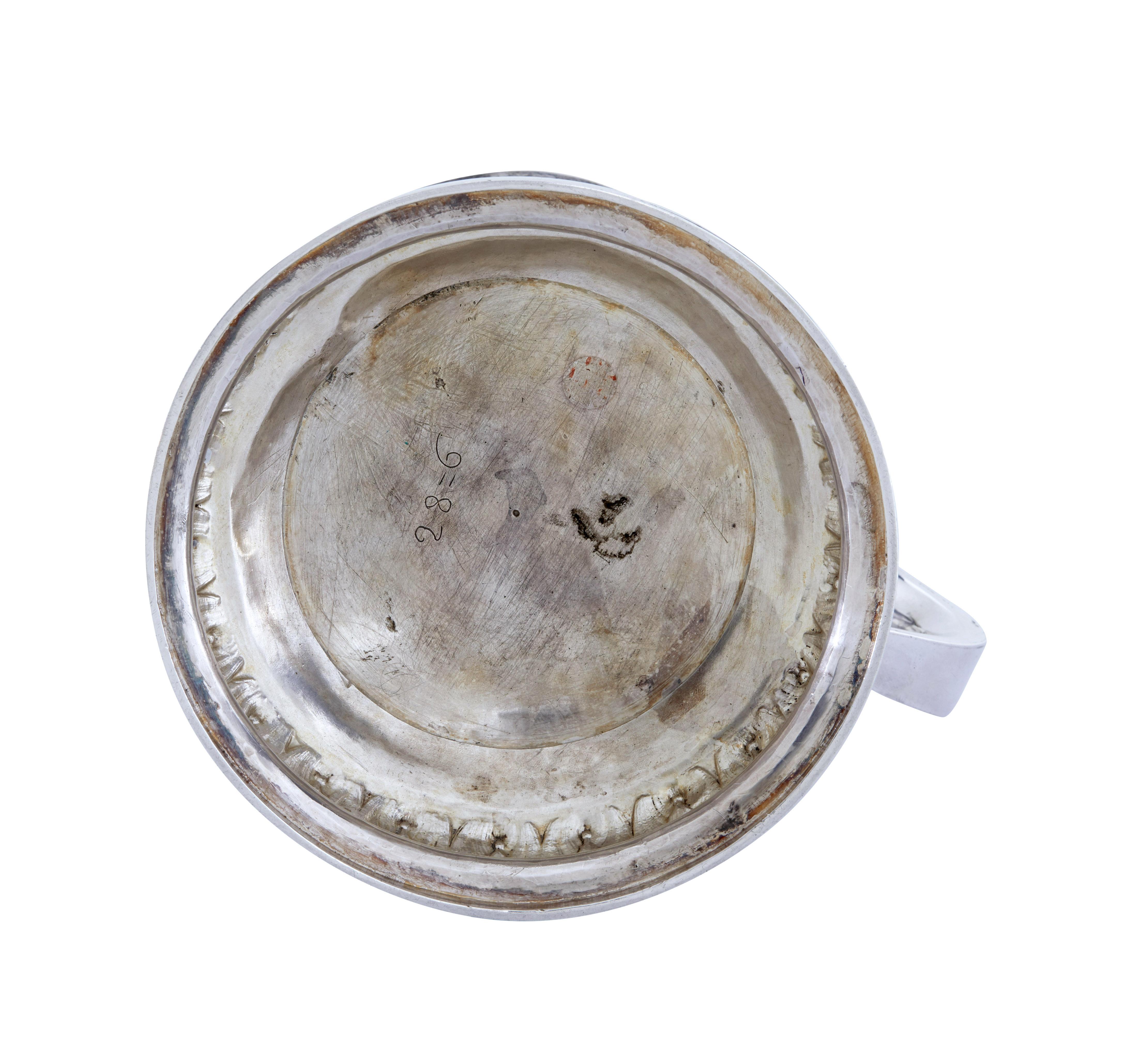jarra de plata con tapa rococó de jhon penfold en Bueno estado para la venta en Debenham, Suffolk