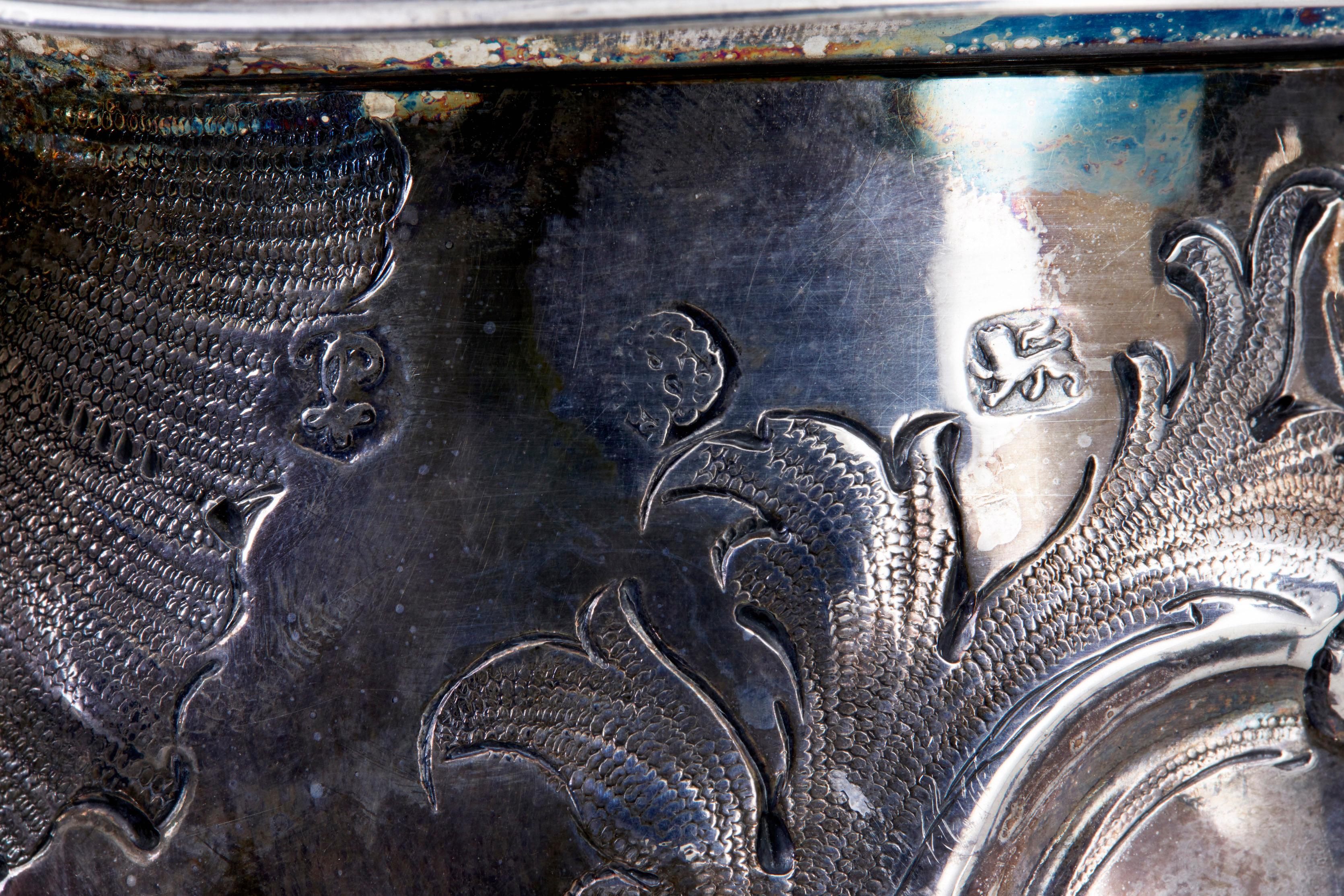 George I Silver Rococo Silver Lidded Tankard by John Penfold 1