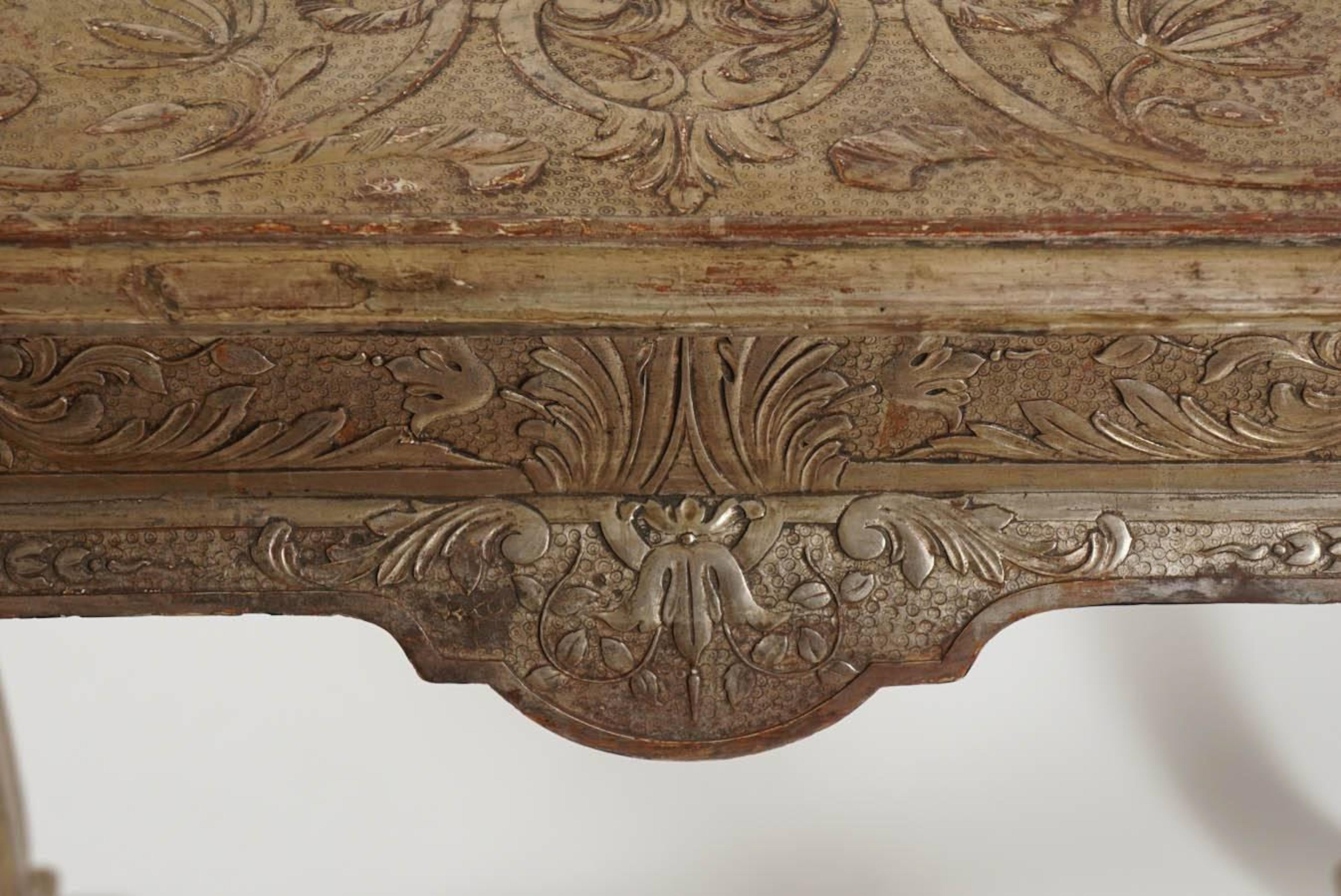 George I Silvered Gesso Table, James Moore, England, circa 1715 In Good Condition In Kinderhook, NY