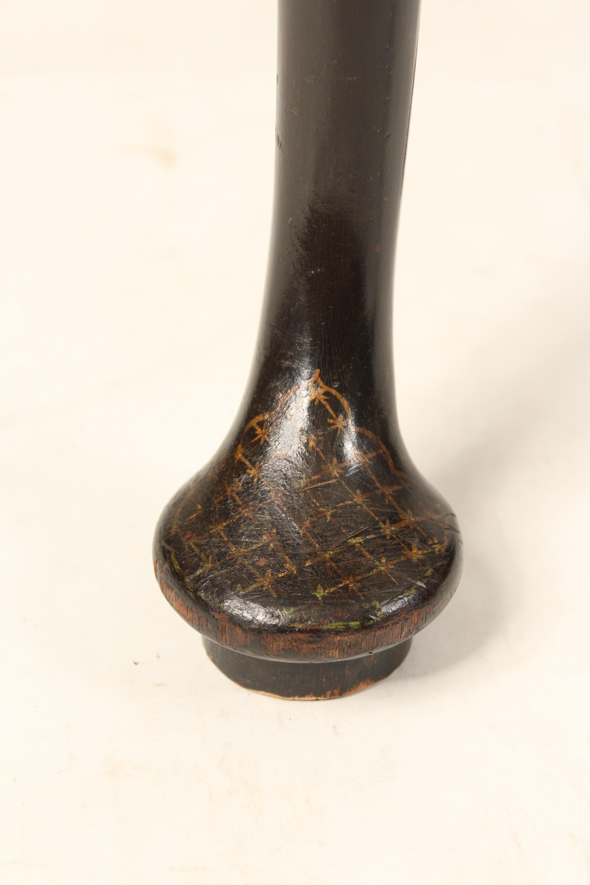 George I Style Black Chinoiserie Decorated Occasional Table 6