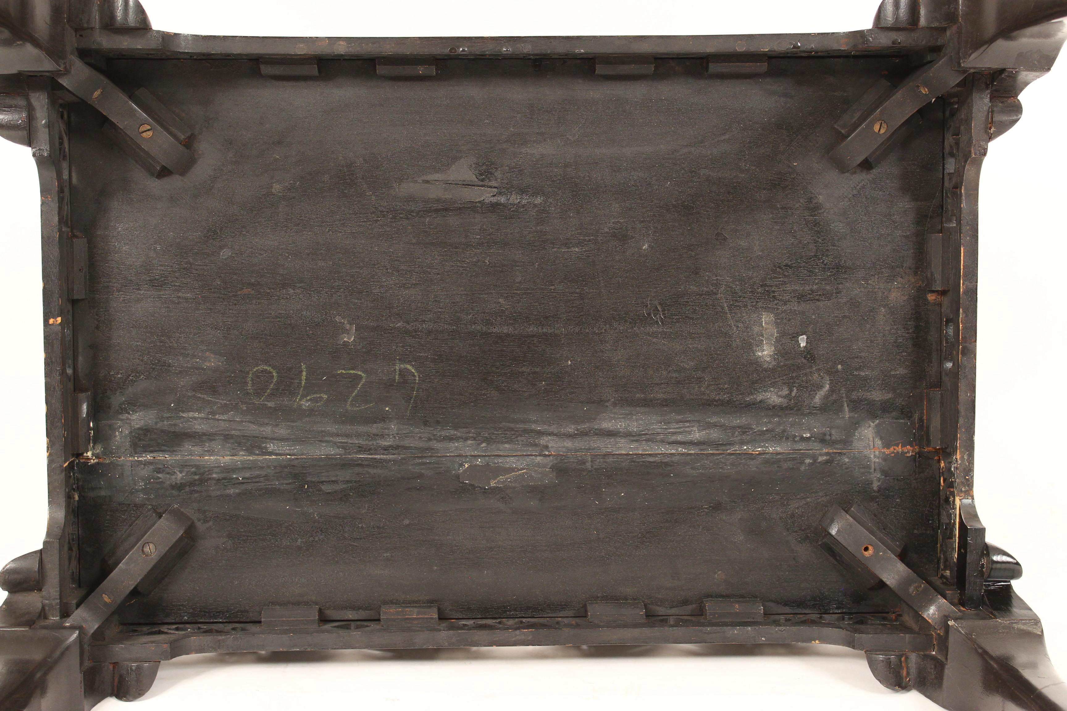 George I Style Black Chinoiserie Decorated Occasional Table 7