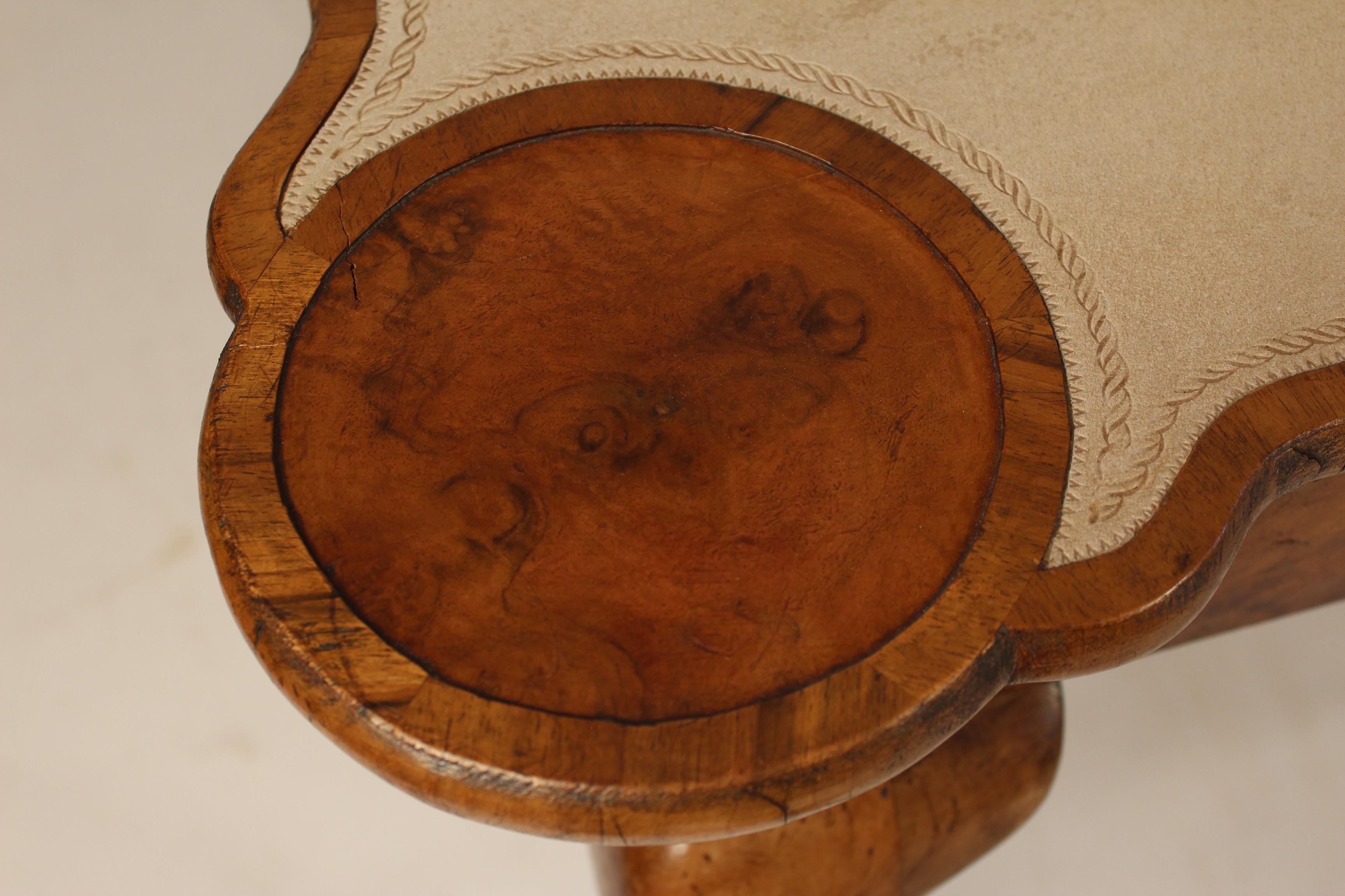 George I Style Burl Elm Concertina Action Games Table 6