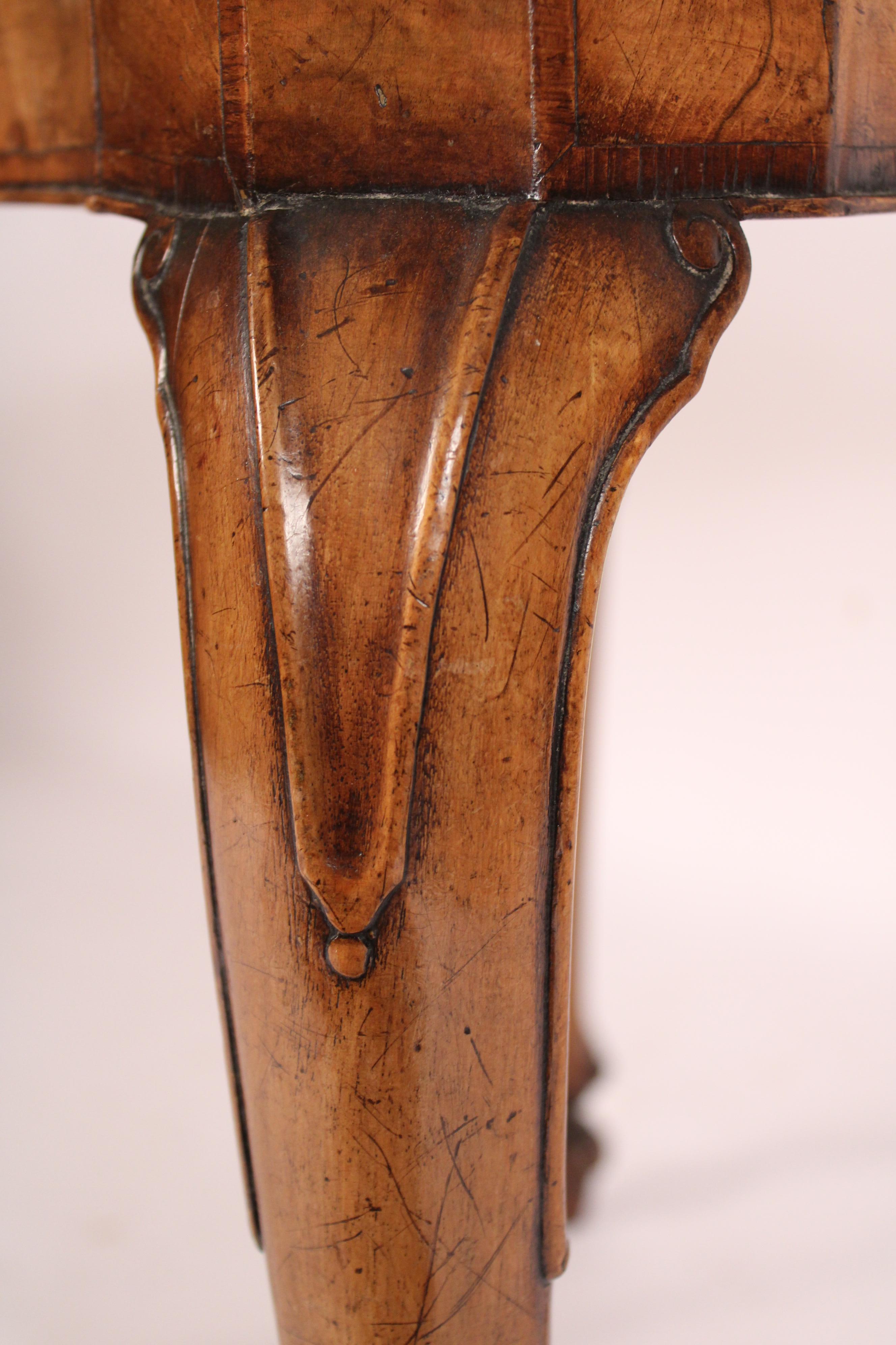 George I Style Burl Walnut and Walnut Writing table For Sale 4