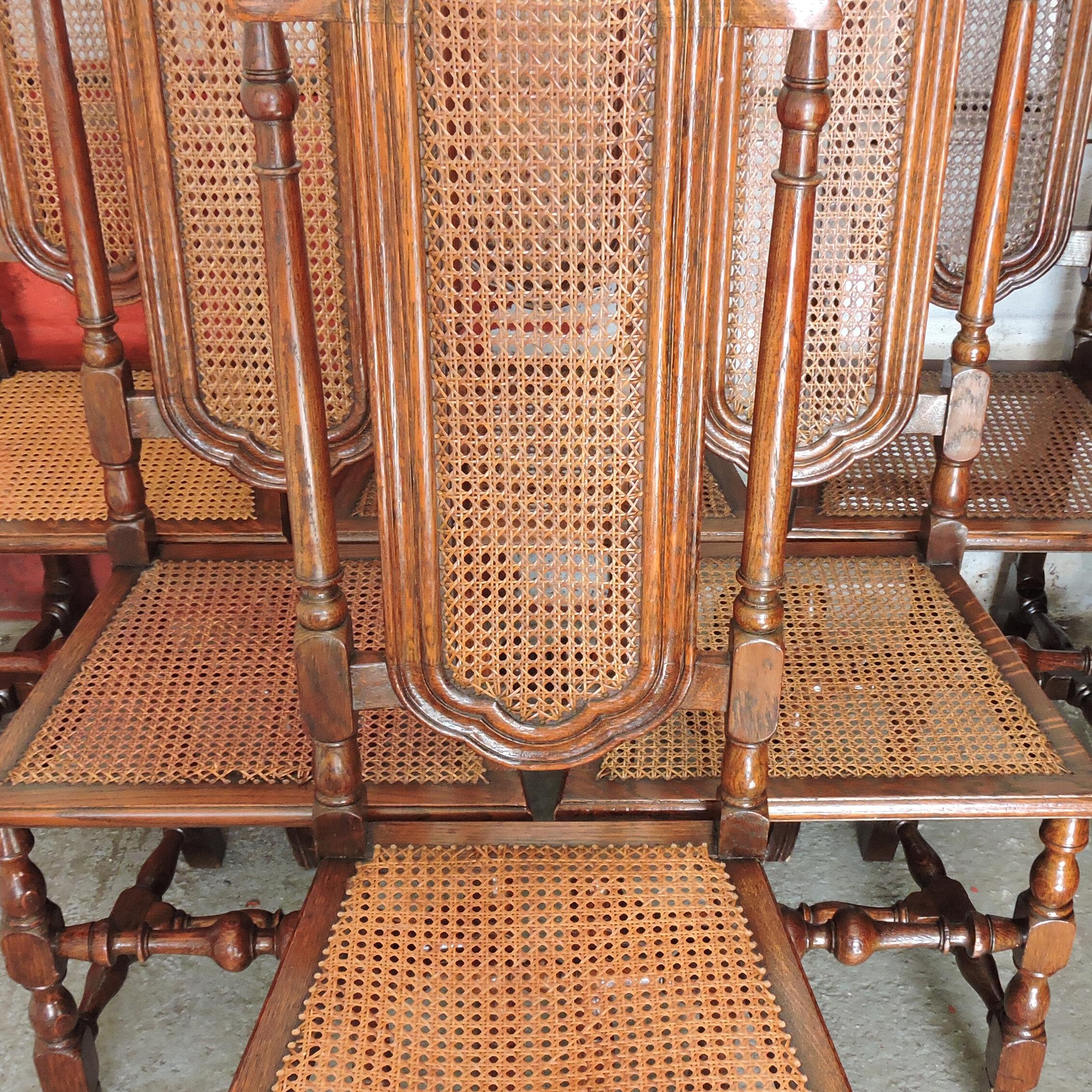 George I Style High Back Dining Chairs by Gill & Reigate, London, Set of 6 For Sale 3