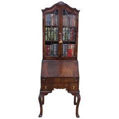 George I Style Mahogany Bureau Bookcase