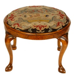 George I Style Needlepoint Stool