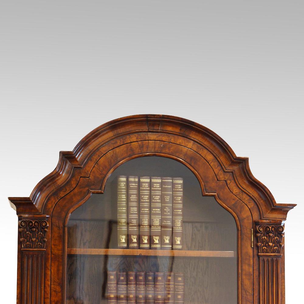 George I Style Walnut Bureau Bookcase 1