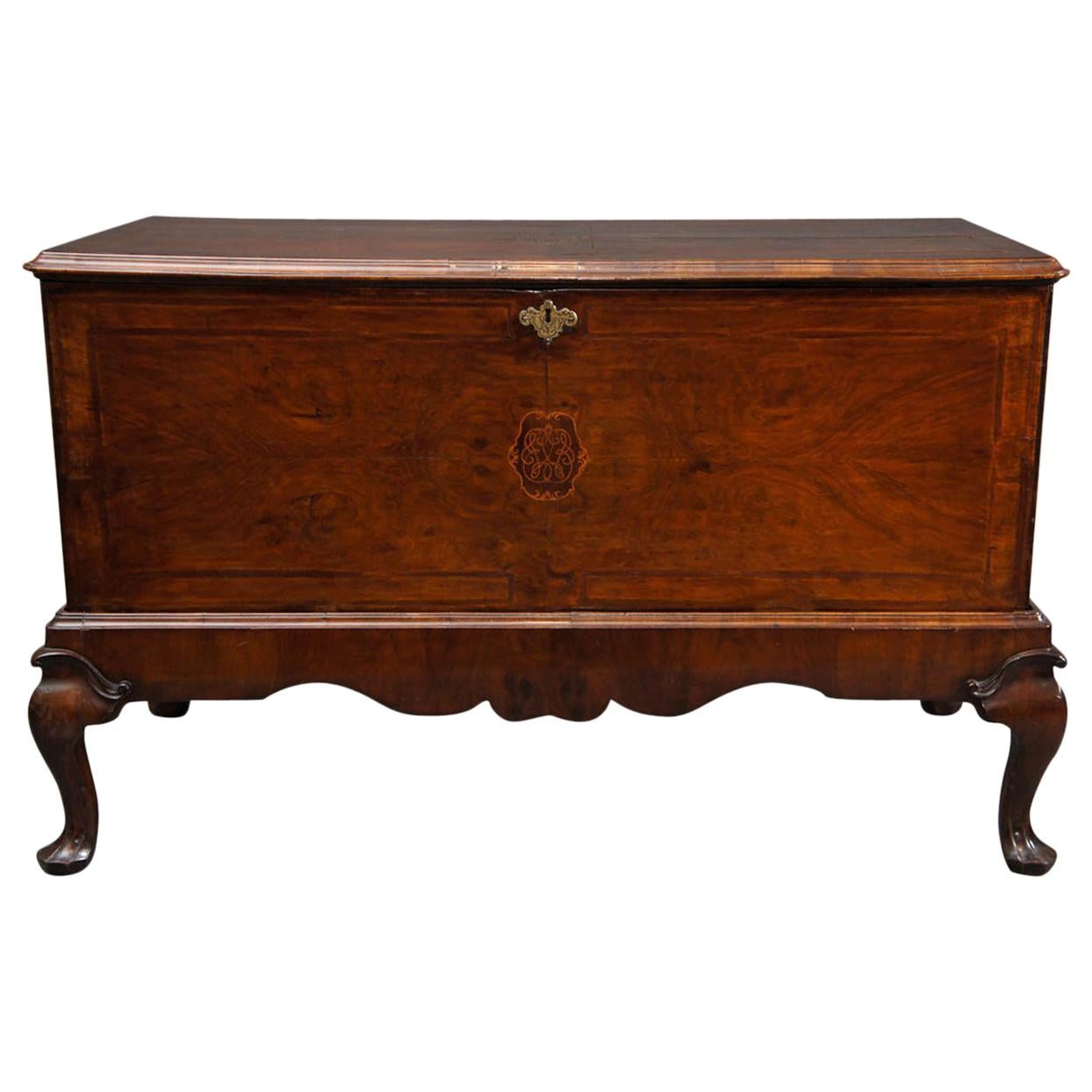 George I Style Walnut Inlaid Blanket Chest