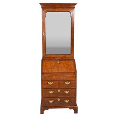 George I Walnut Bureau Bookcase