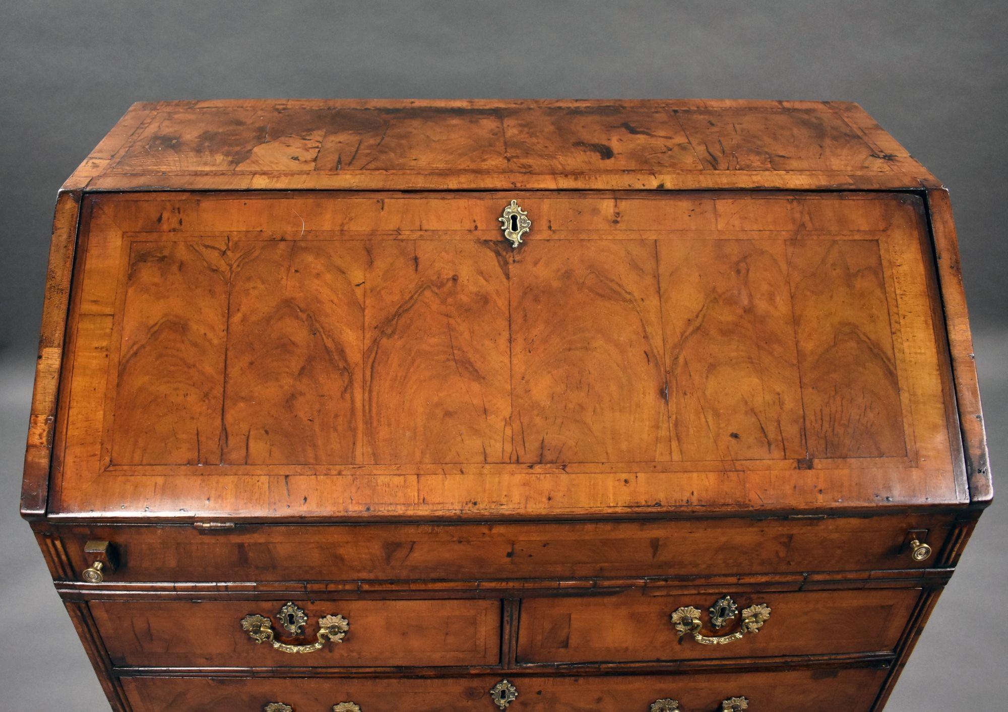 George I Walnut Bureau For Sale 8