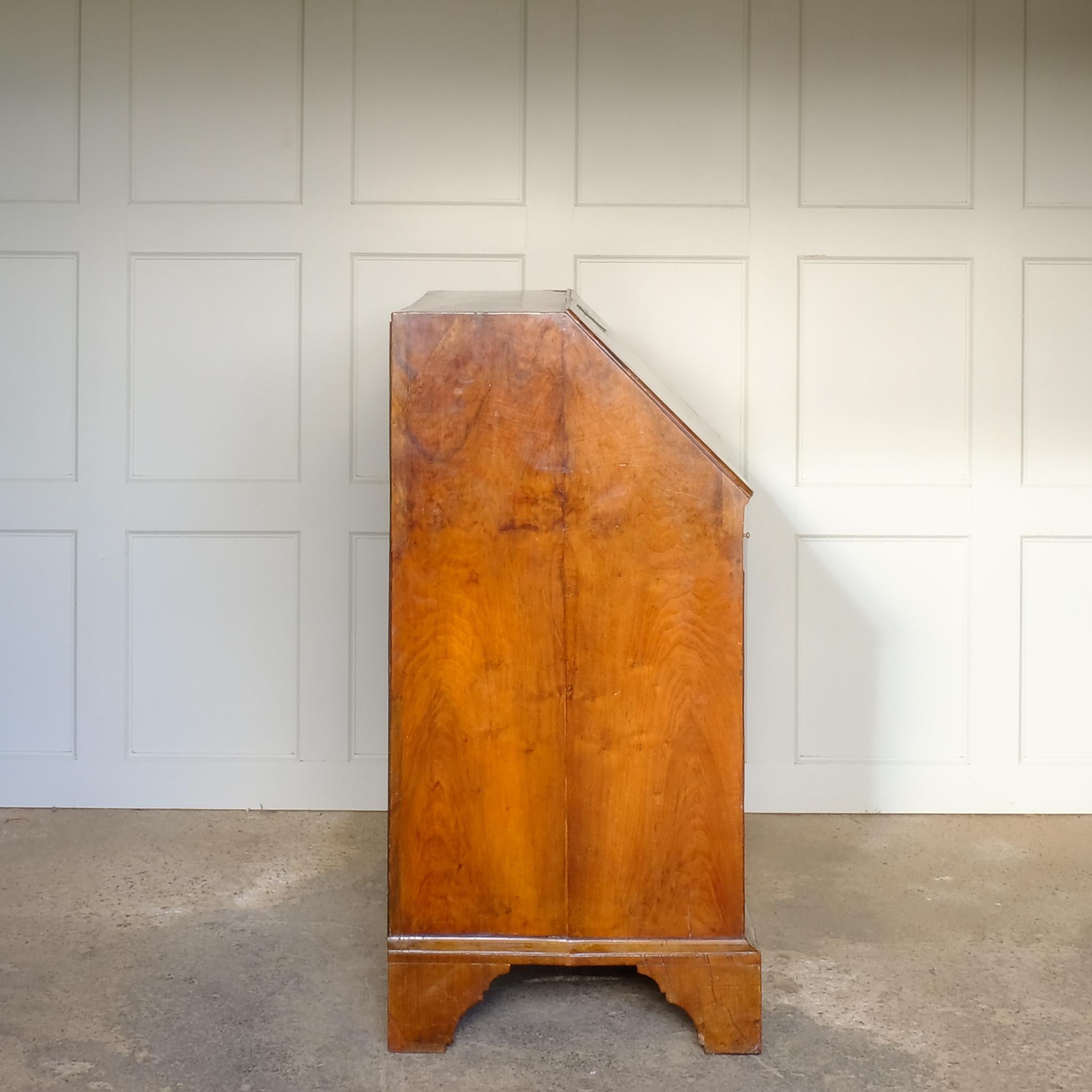 18th Century and Earlier George I Walnut Bureau For Sale