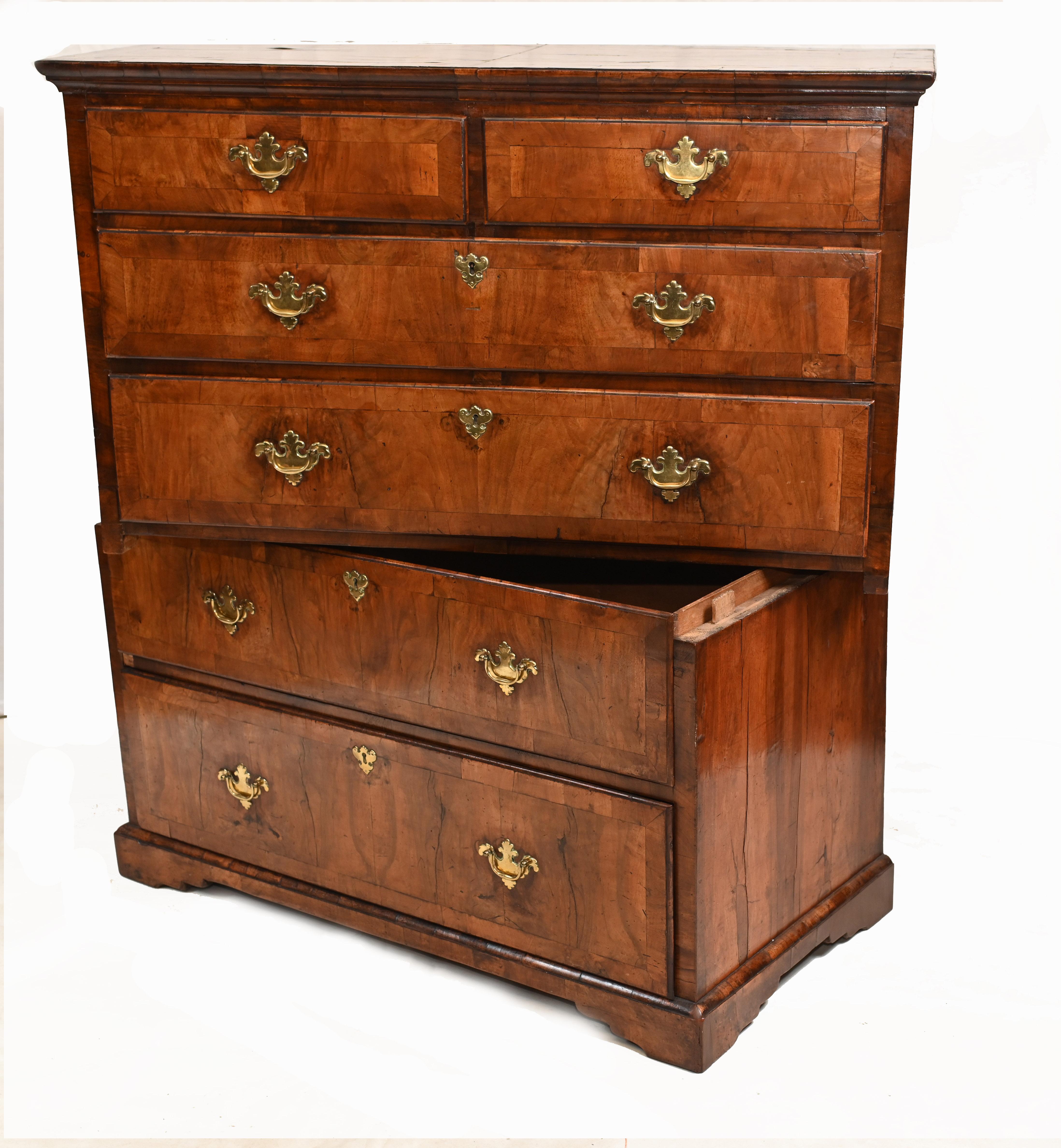 George I Walnut Chest Drawers Antique 1720 For Sale 1