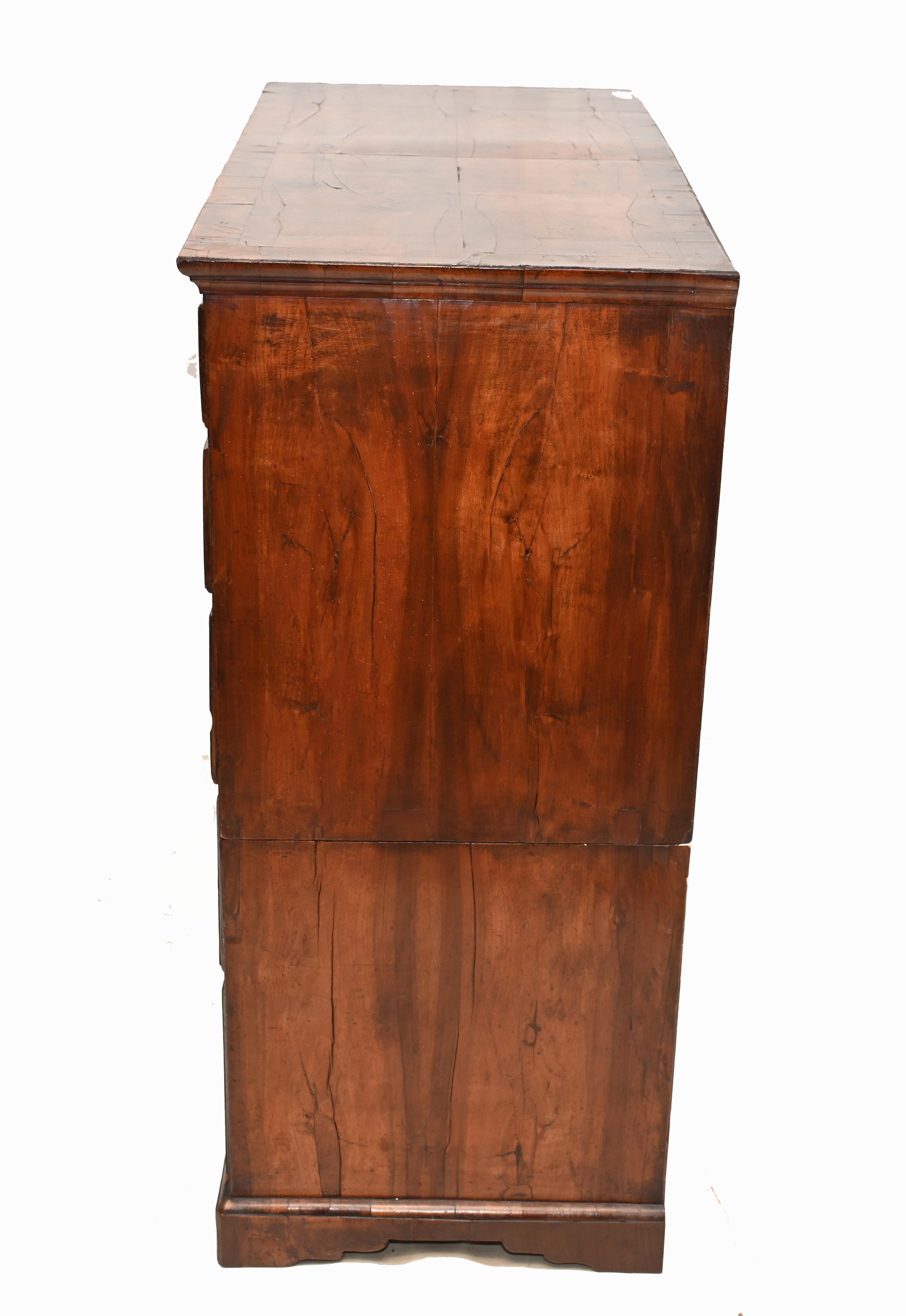 George I Walnut Chest Drawers Antique 1720 For Sale 2