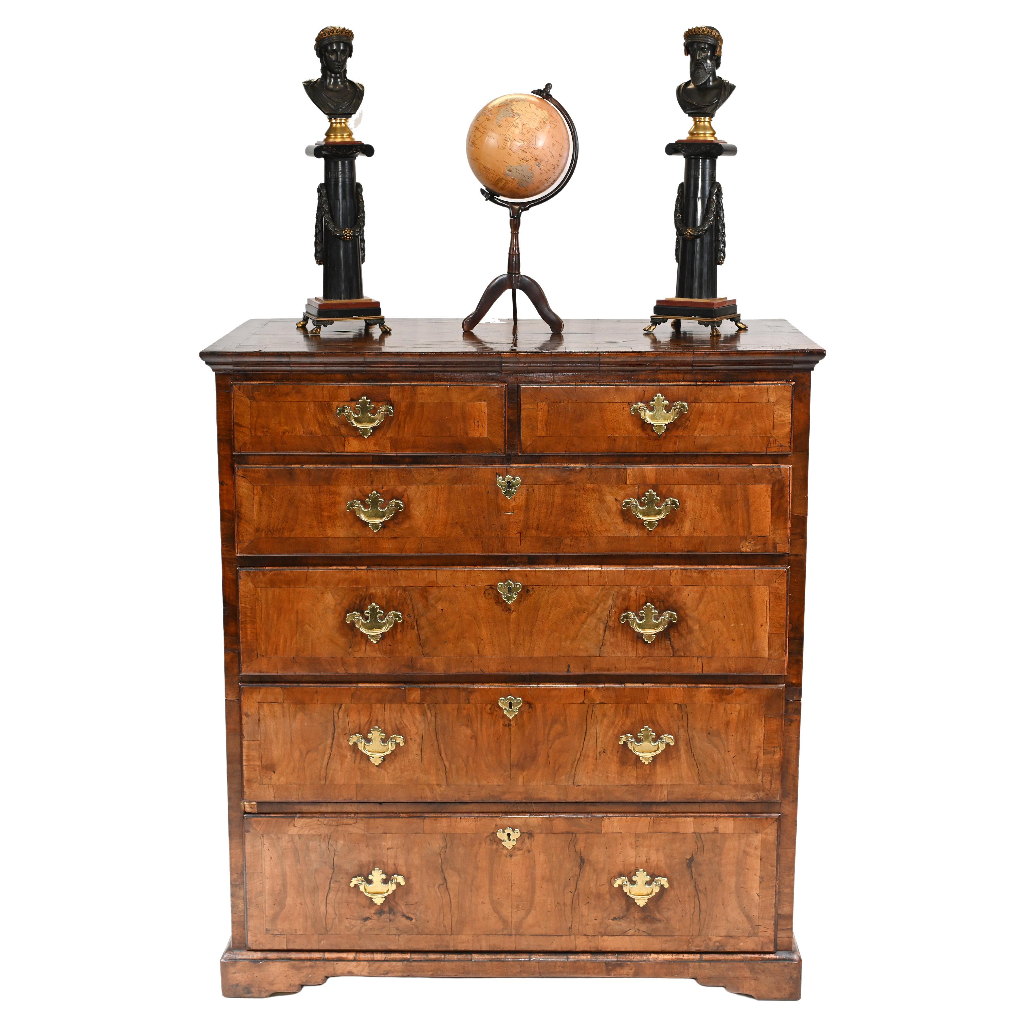 George I Walnut Chest Drawers Antique 1720 For Sale