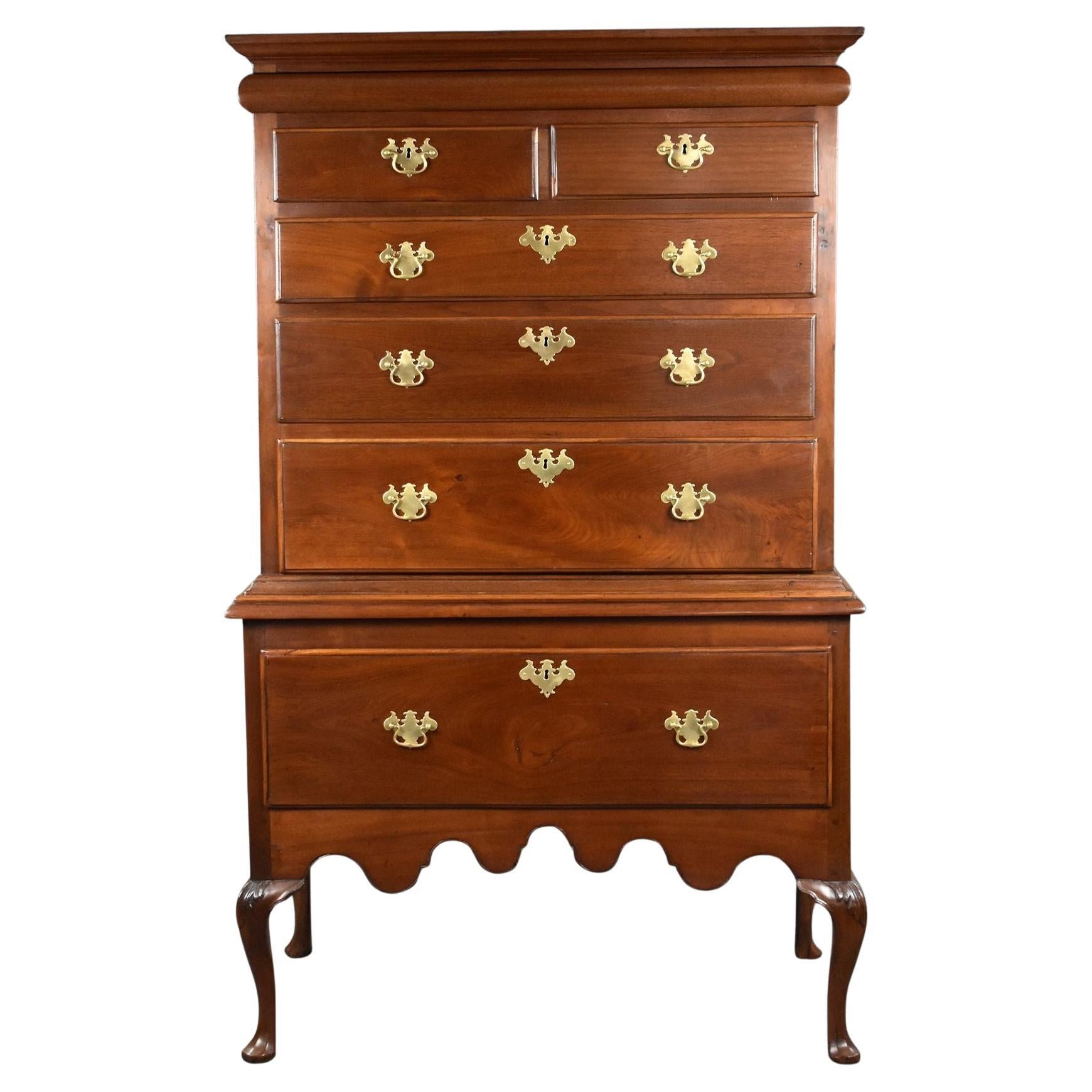 George I Walnut Chest on Stand For Sale