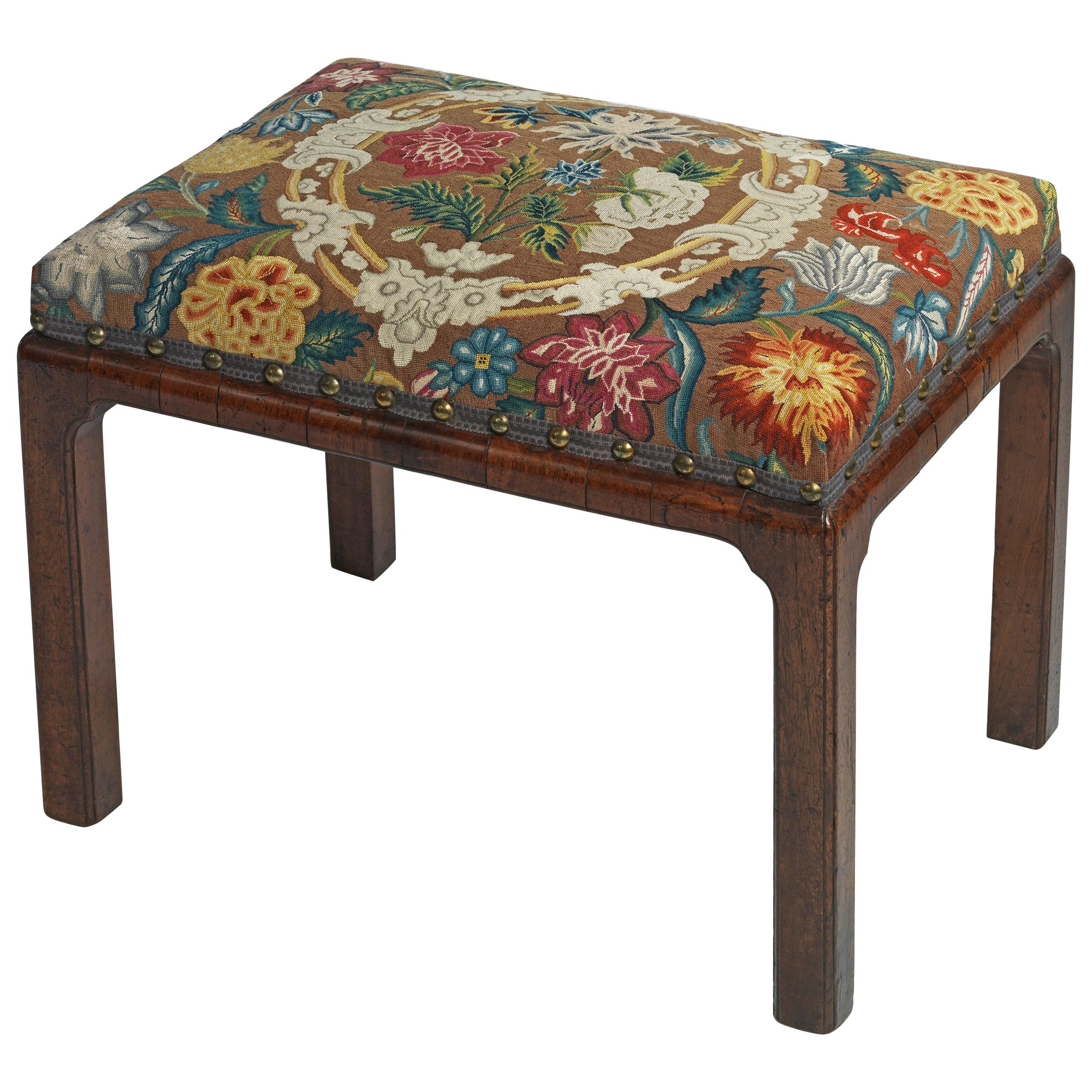 George I Walnut Stool For Sale