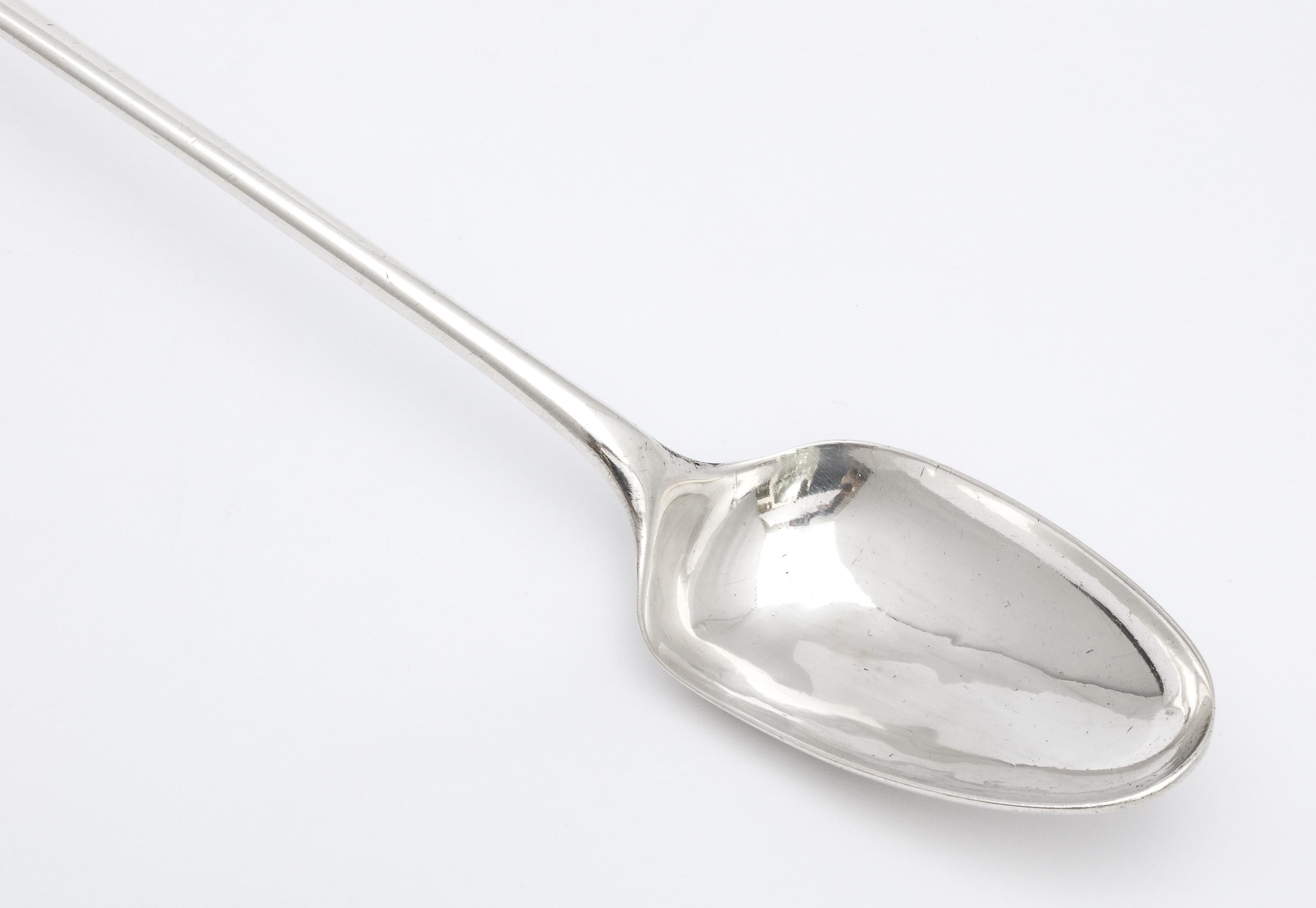 English George II, 1742 Sterling Silver Onslow Pattern Stuffing Spoon