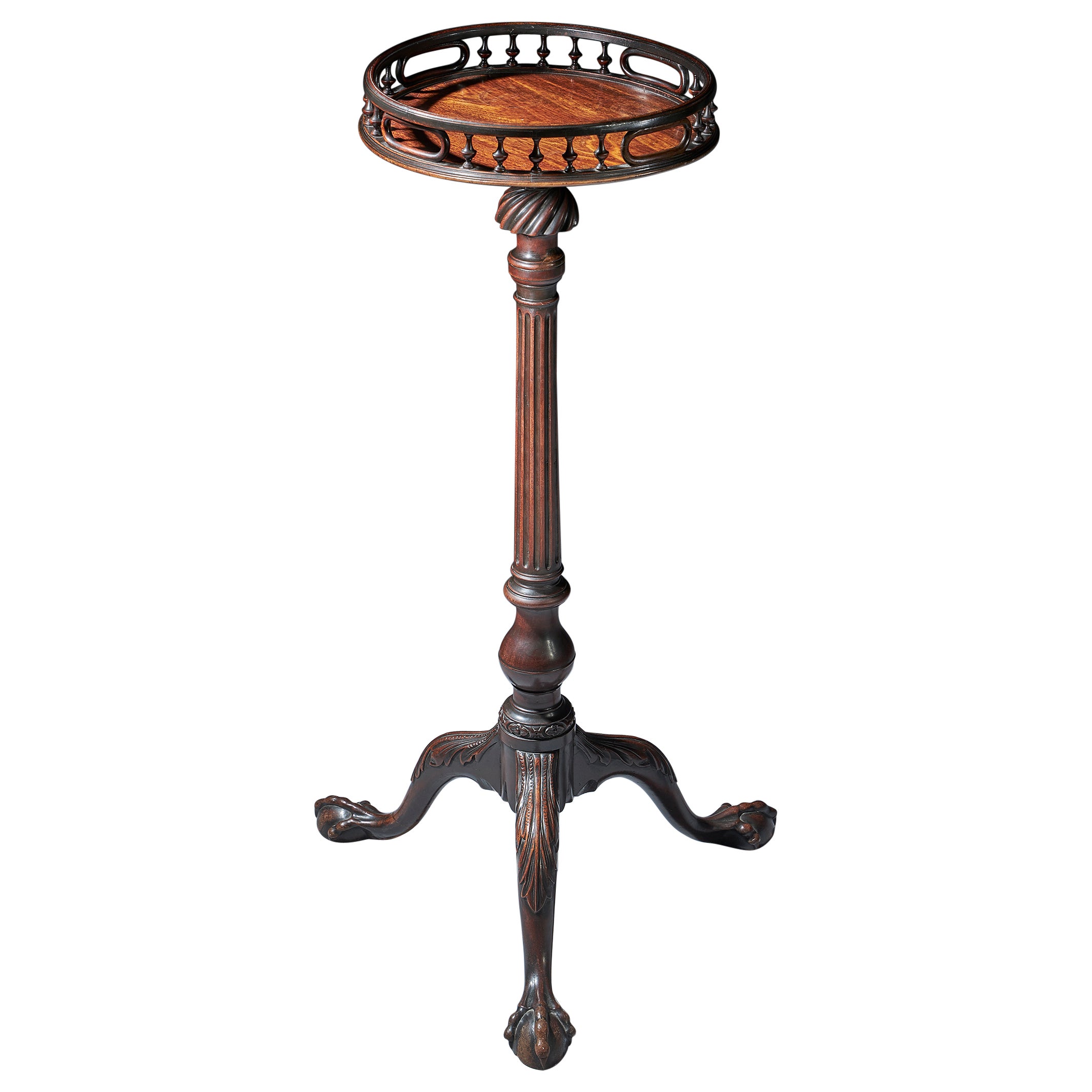 Antorcha de caoba del siglo XVIII Jorge II