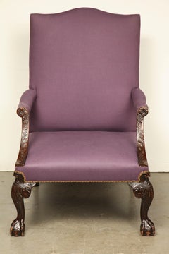 George II Ball and Claw Foot Gainsborough Armchair