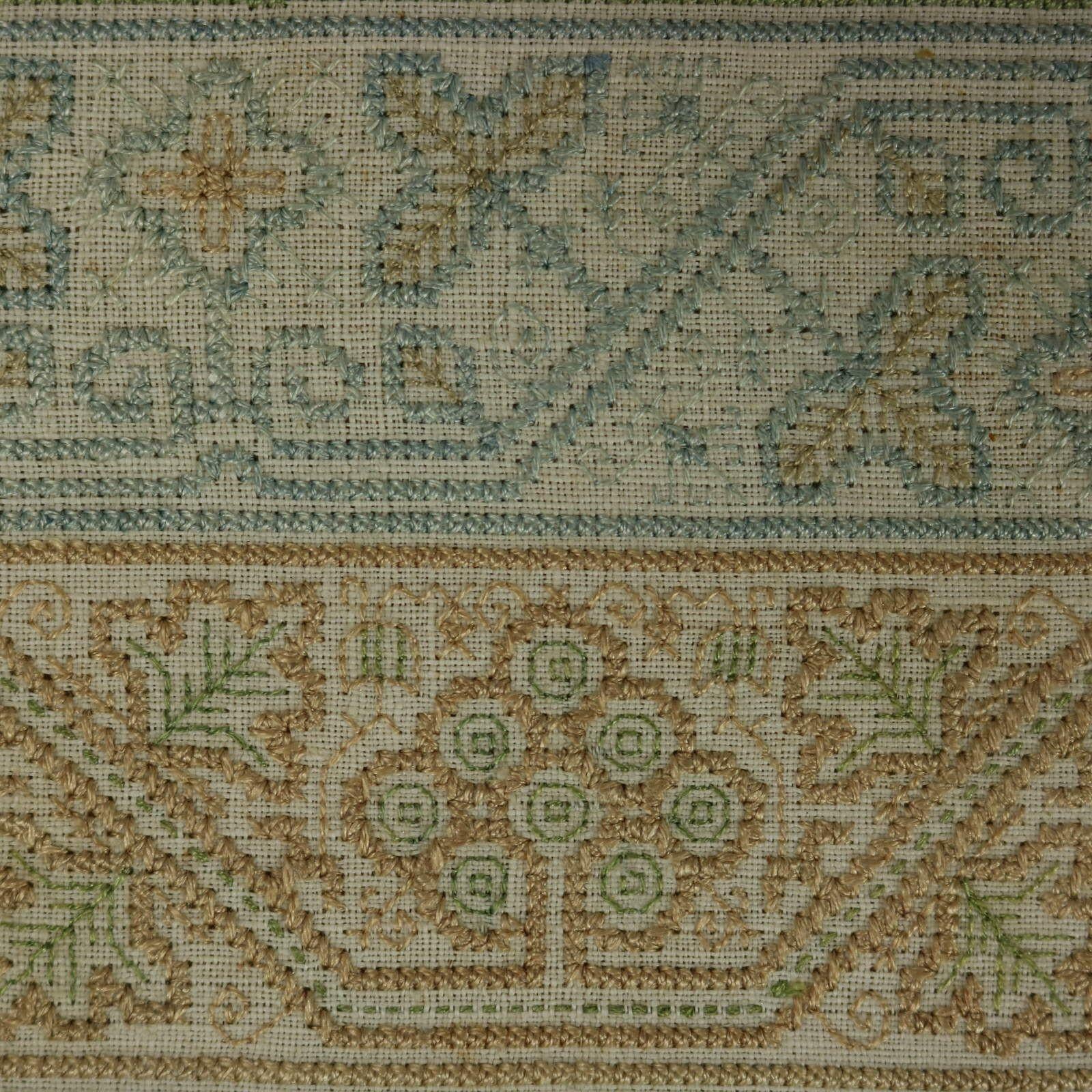 George II Band Sampler, datiert 1678, genäht von EV im Angebot 6