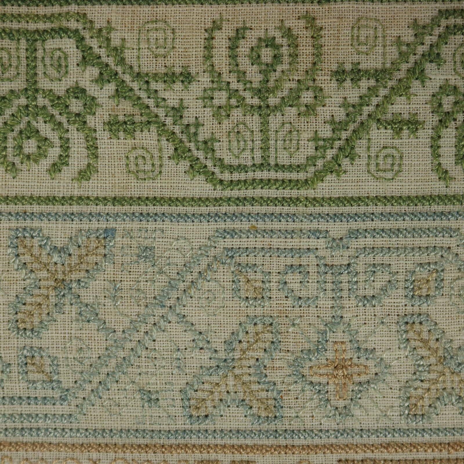 George II Band Sampler, datiert 1678, genäht von EV im Angebot 7