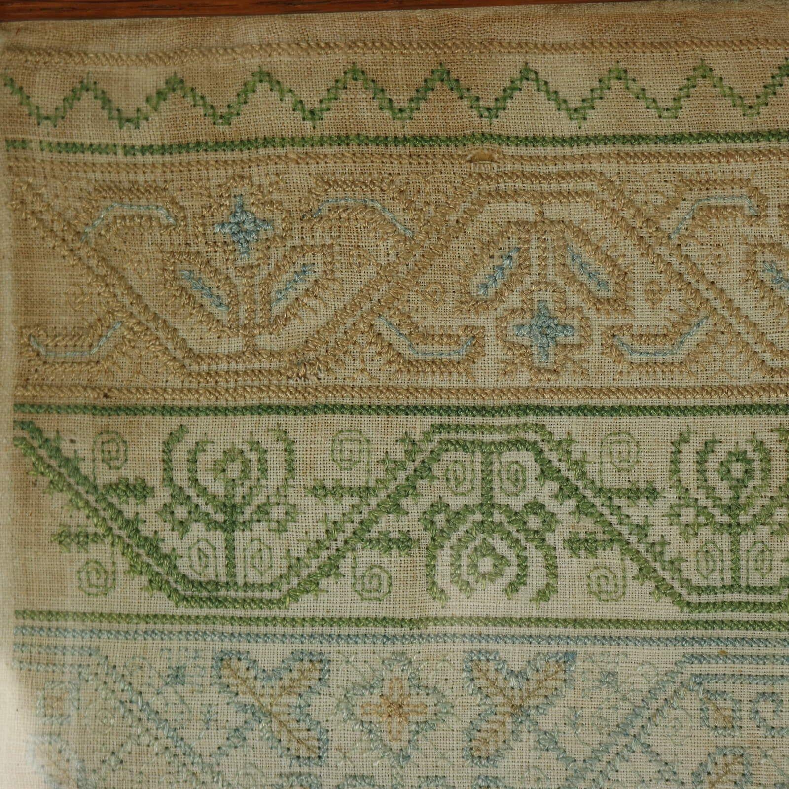 George II Band Sampler, datiert 1678, genäht von EV im Angebot 14