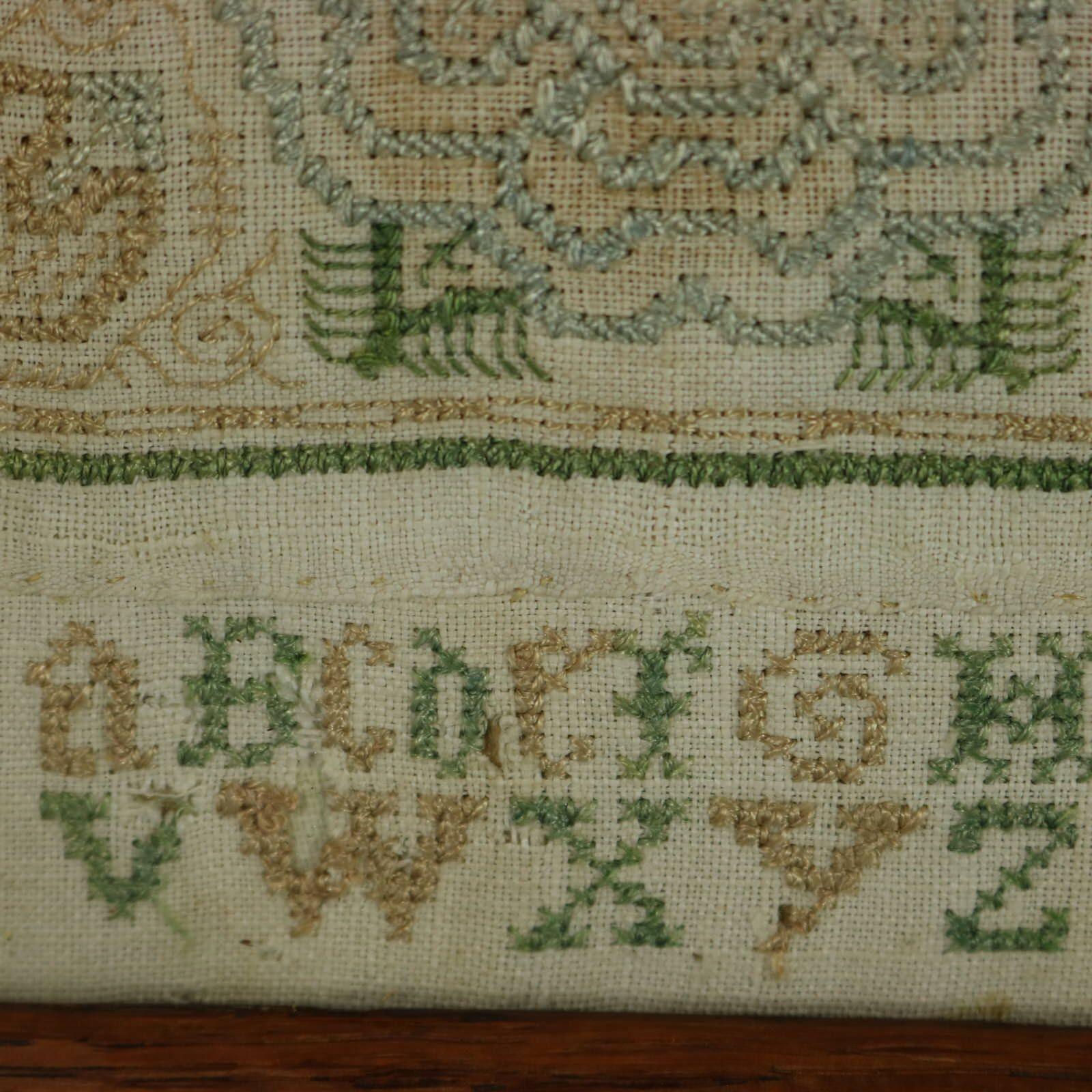 George II Band Sampler, datiert 1678, genäht von EV im Angebot 1