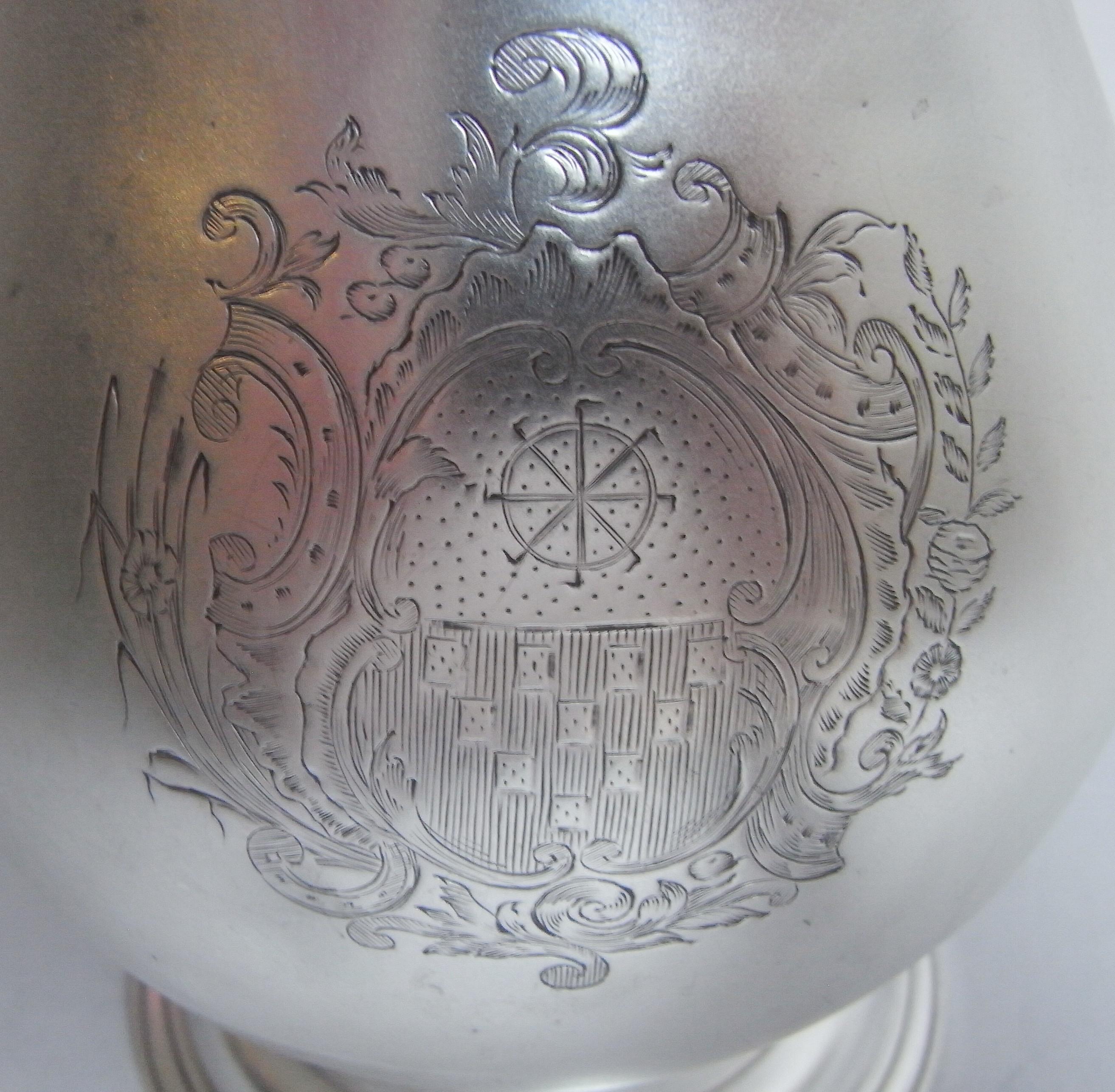 Silver George II Beer Jug Made in London by Thomas Whipham I, 1750 For Sale