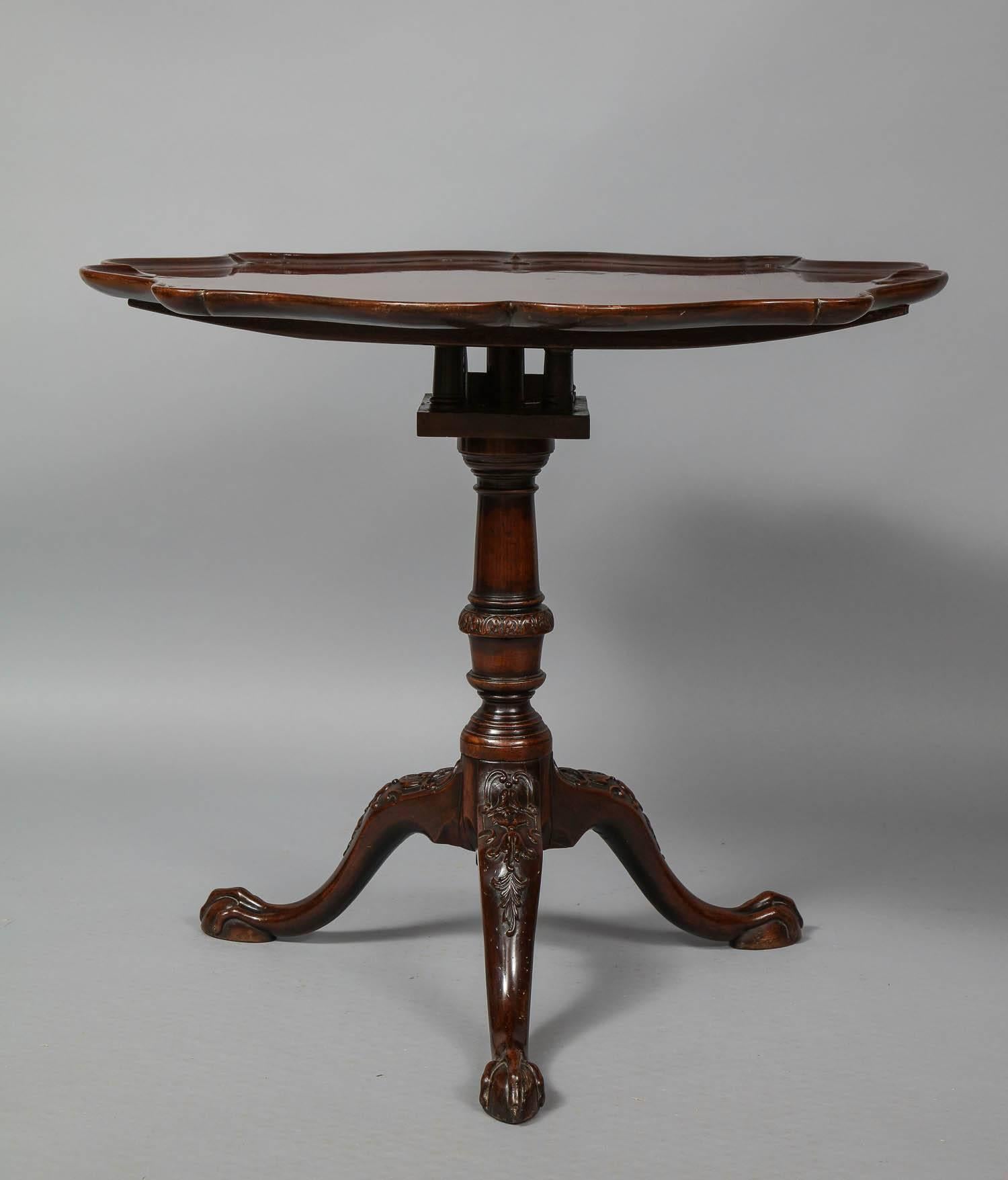 Mid-18th Century George II Birdcage Tilt-Top Table