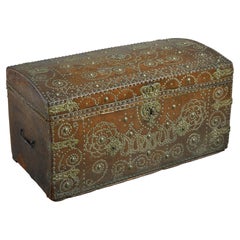 George II Brass-Studded Leather Trunk