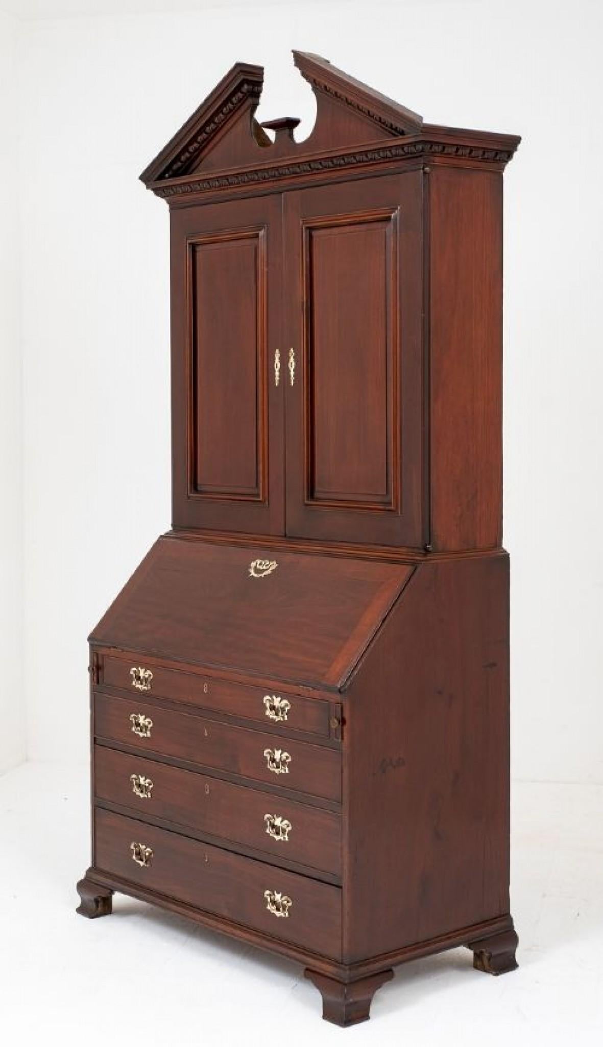 Libreria Bureau George II - Mogano del XVIII secolo in vendita 6