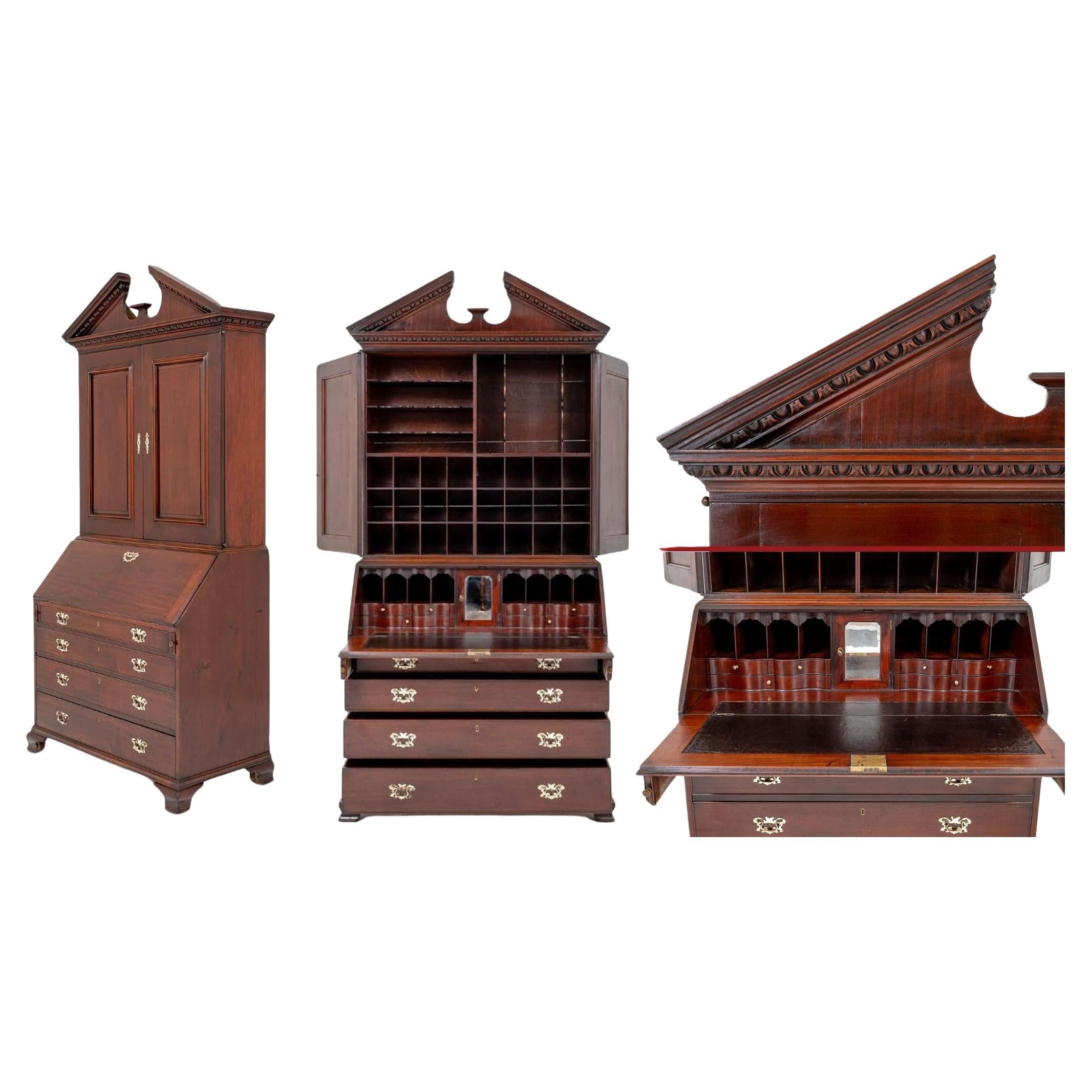 George II Bureau Bookcase - 18th Century Mahogany