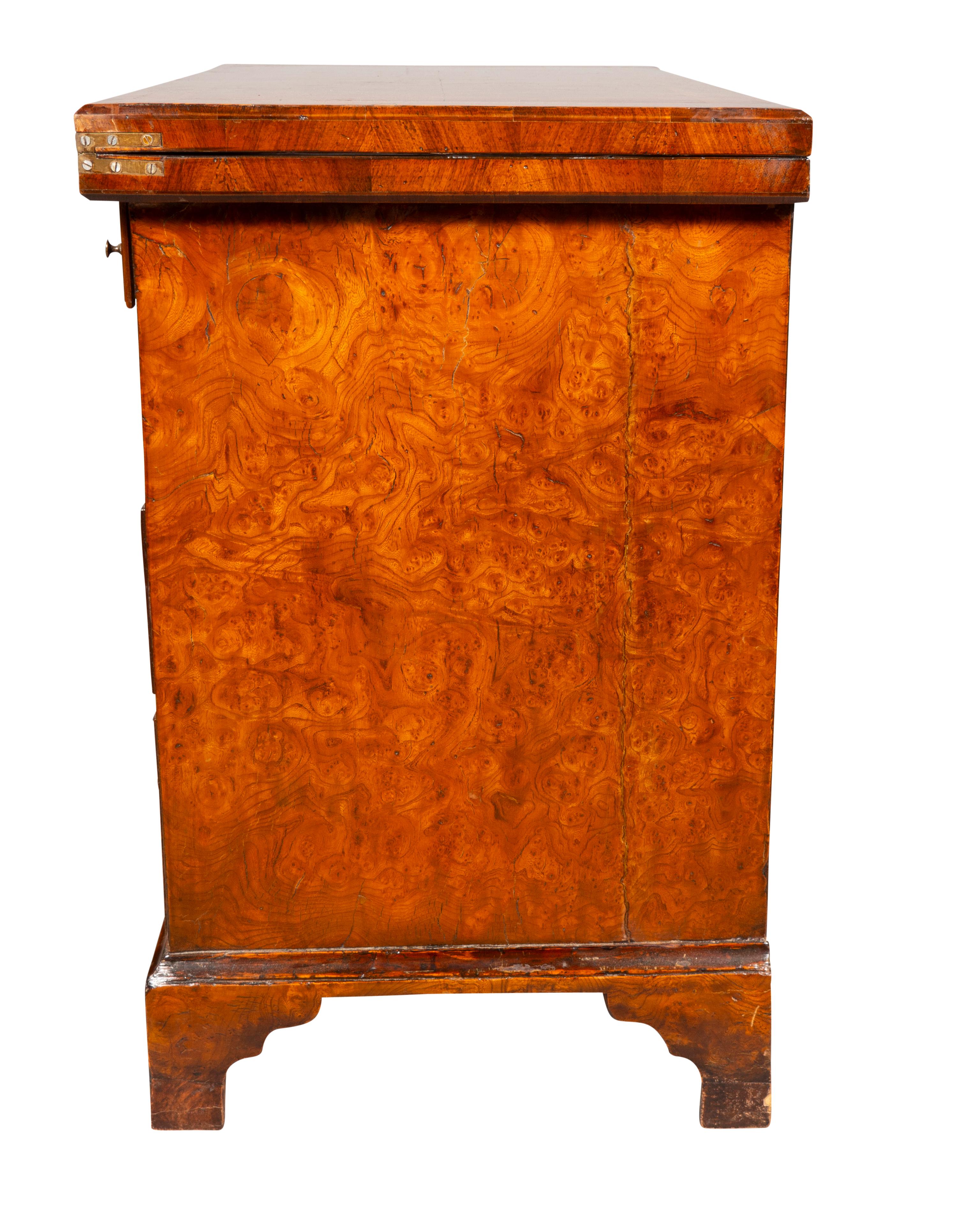 Mid-18th Century George II Burl Walnut Bachelors Chest For Sale
