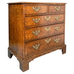 George II Burl Walnut Chest Of Drawers