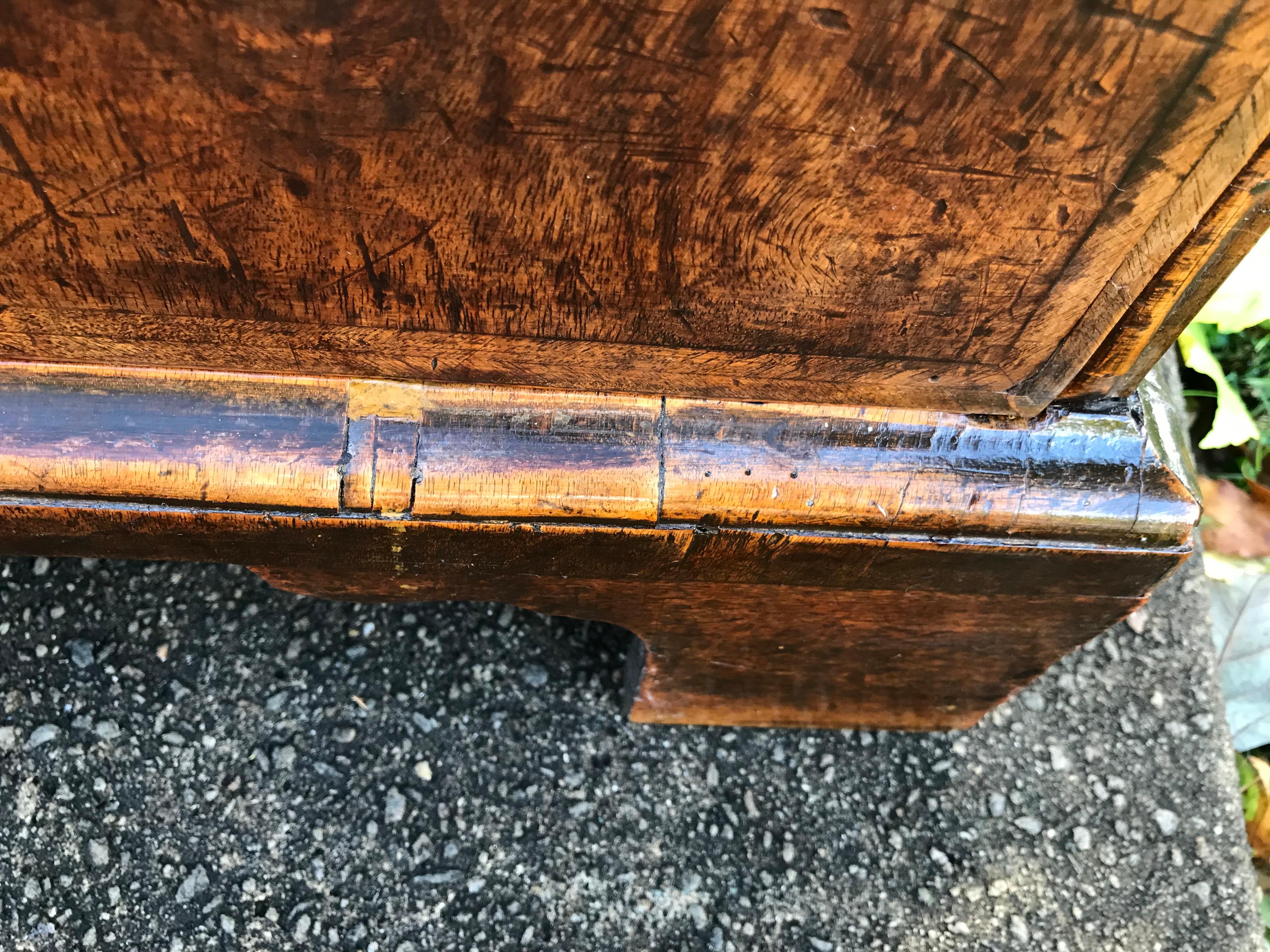 George II Burl Walnut Chest with Two Short Over Three Long Drawers 14