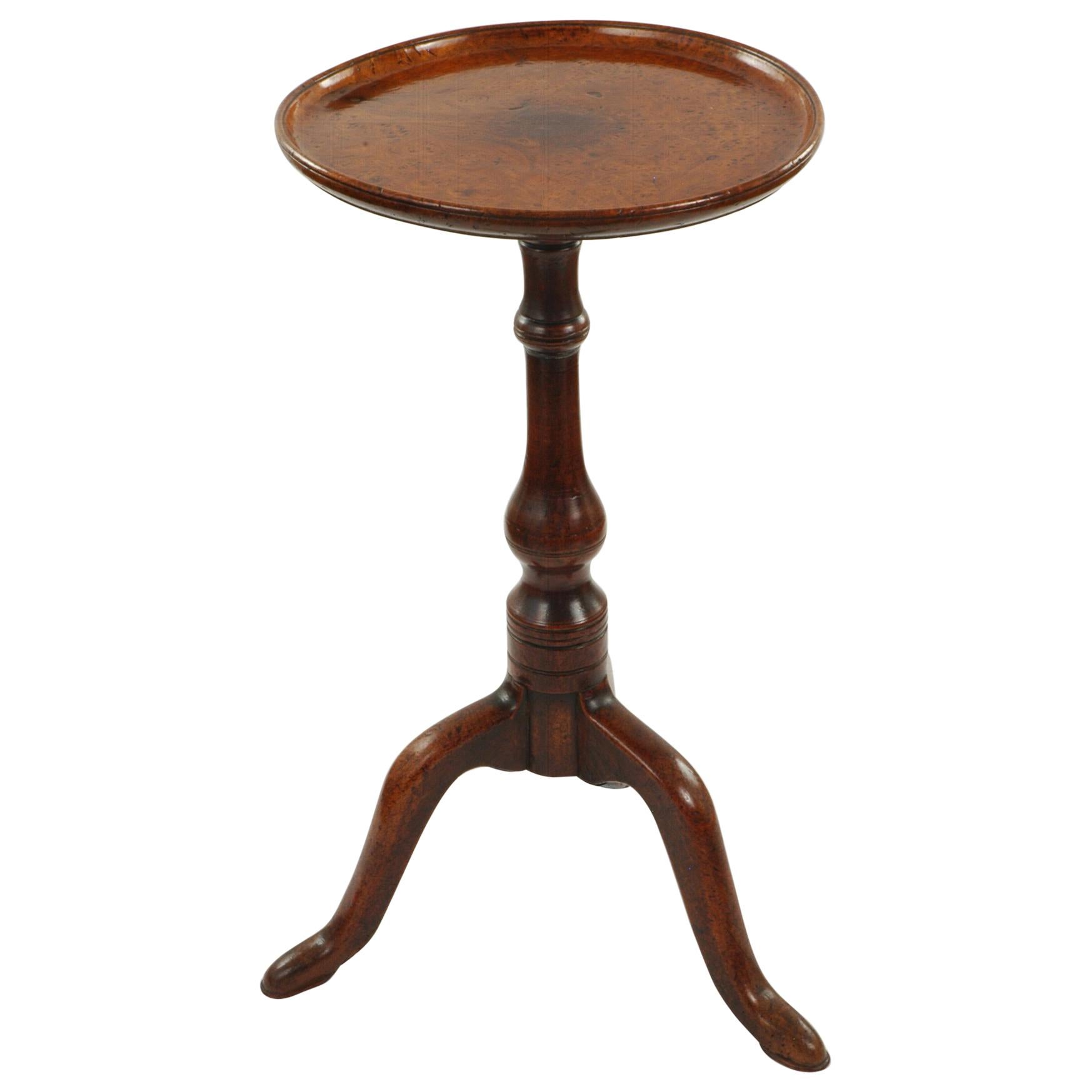 George II Burr Elm Tripod Table