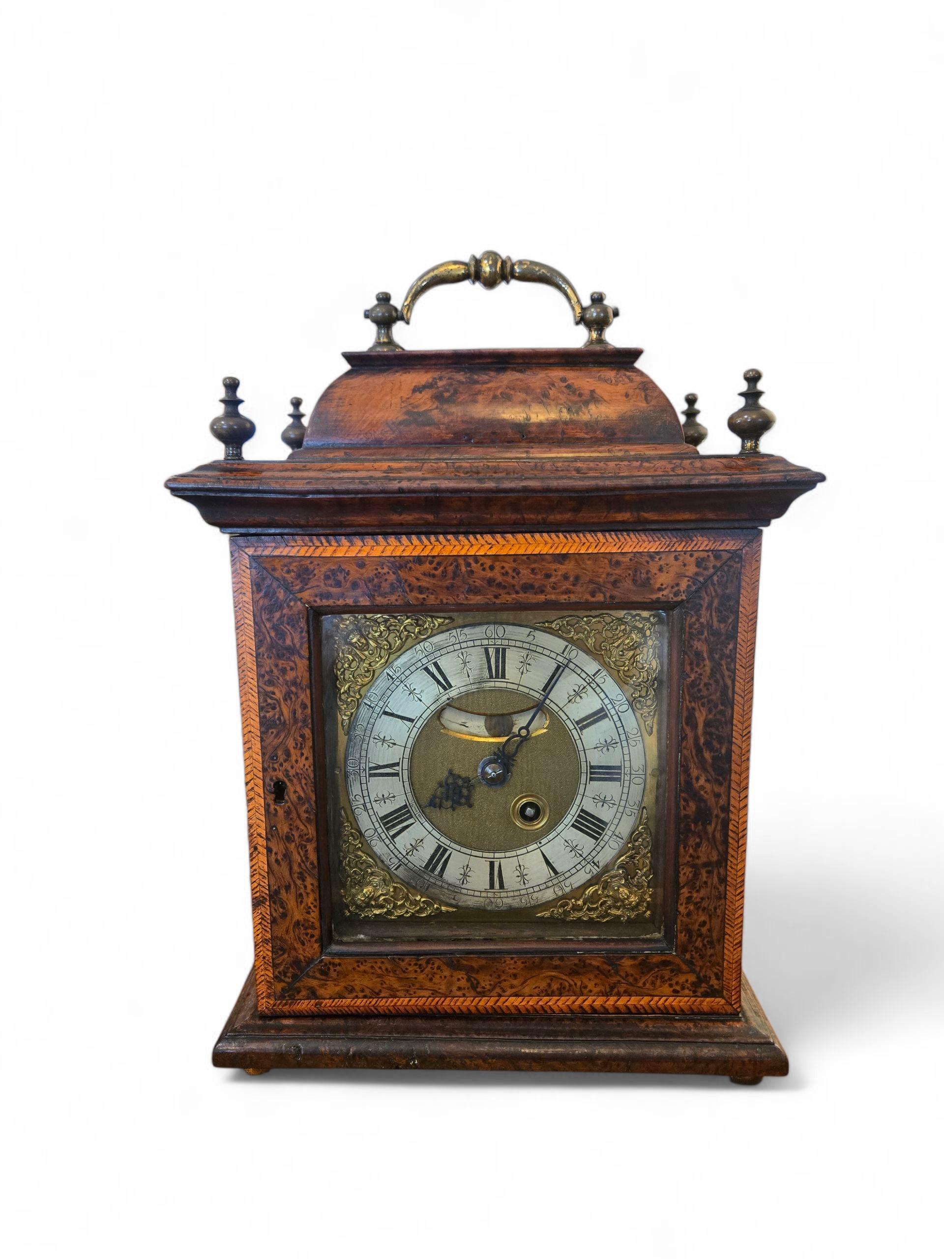 George II Burr Walnut Bracket / Mantel Clock by John Smallwood, Macclesfield, circa 1750

A distinguished George II period bracket / mantel clock, English, circa 1750, signed by John Smallwood of Macclesfield, featuring a fine fusee movement and