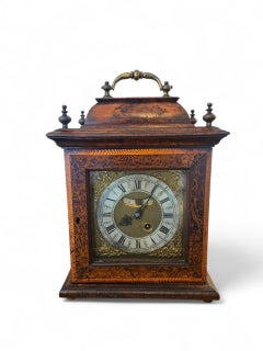 George II Burr Walnut Bracket / Mantel Clock