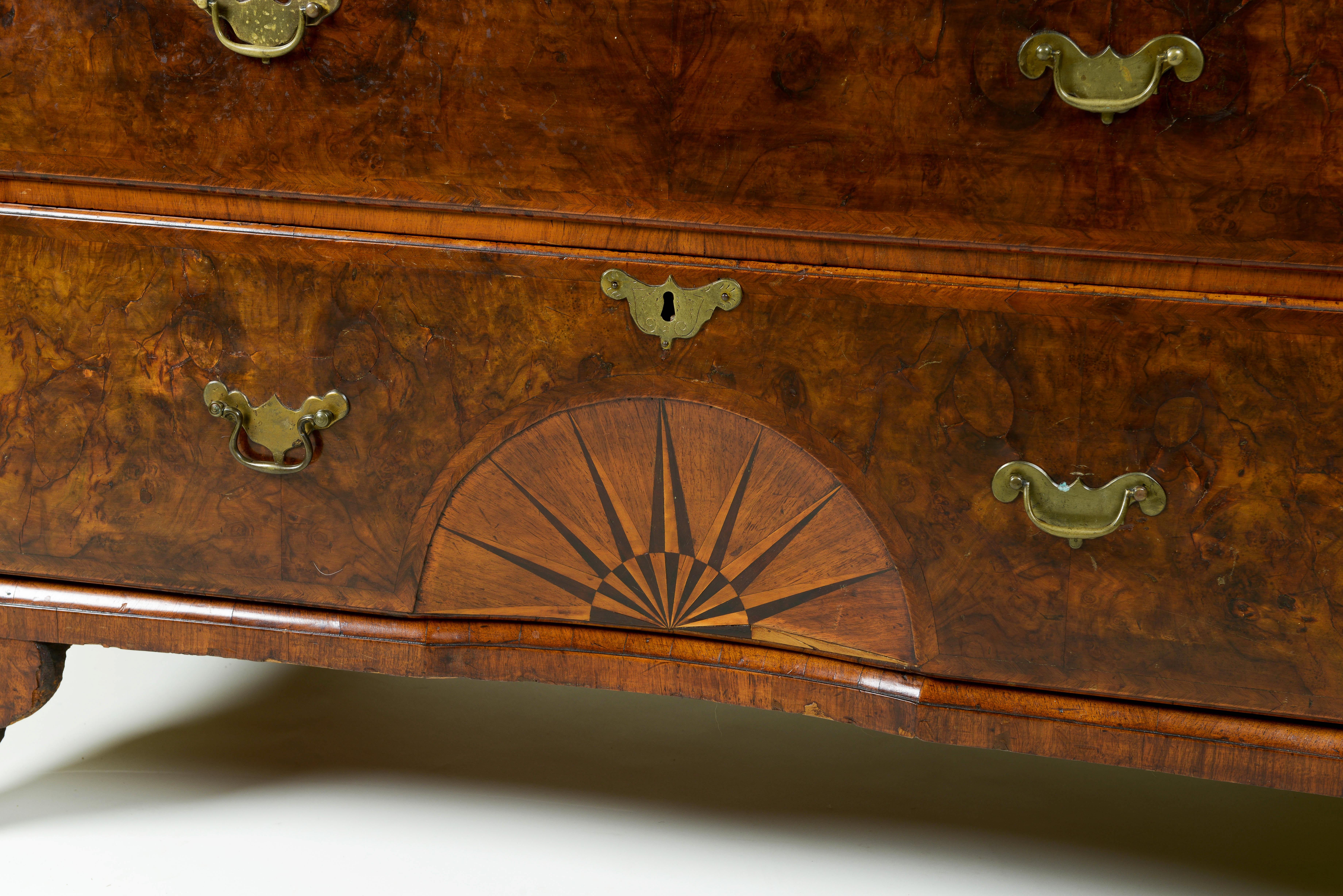 Cassapanca in radica di noce George II in vendita 2