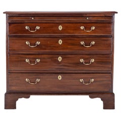 George II C18th Bachelors Mahogany Chest of Drawers Leather Brushing Slide C1750