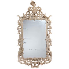 George II Carved and Painted Mirror in the Rococo Taste
