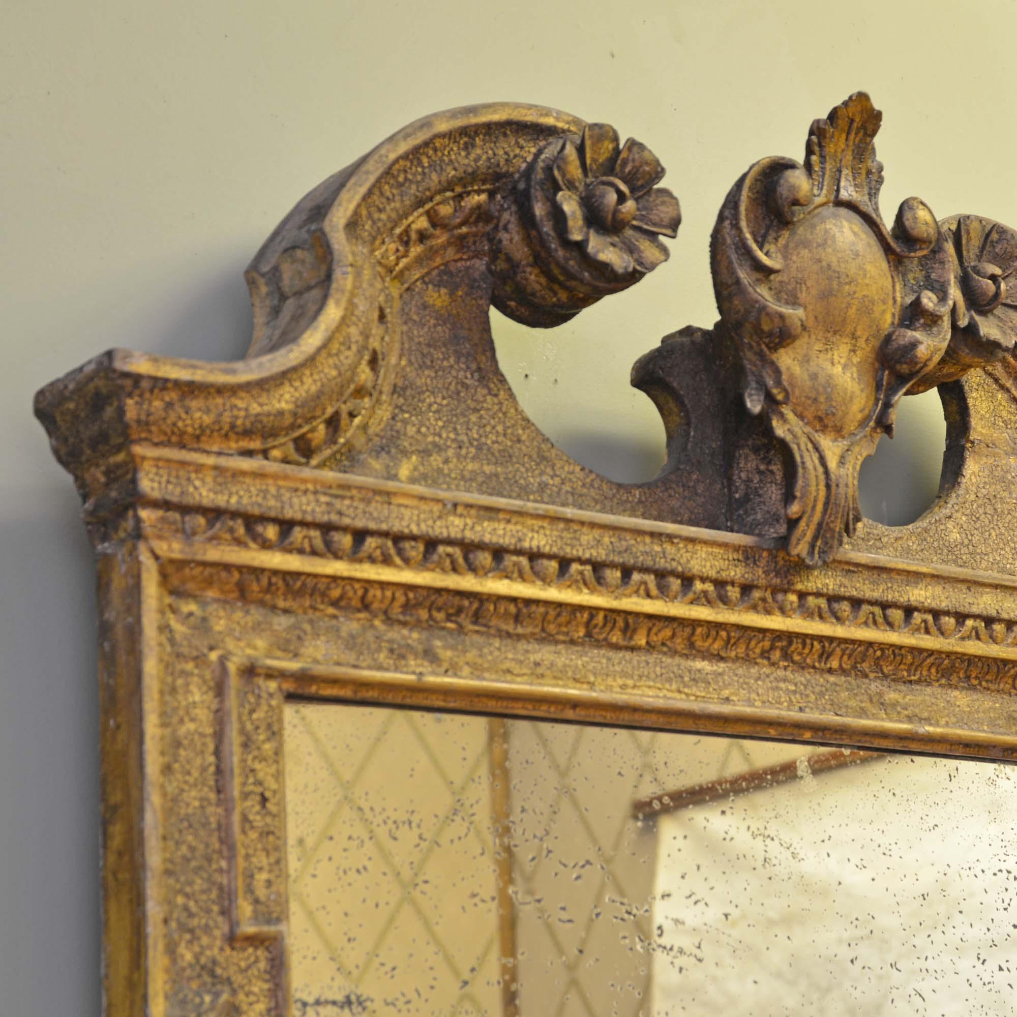 George II carved giltwood mirror In Good Condition For Sale In Castle Douglas, GB