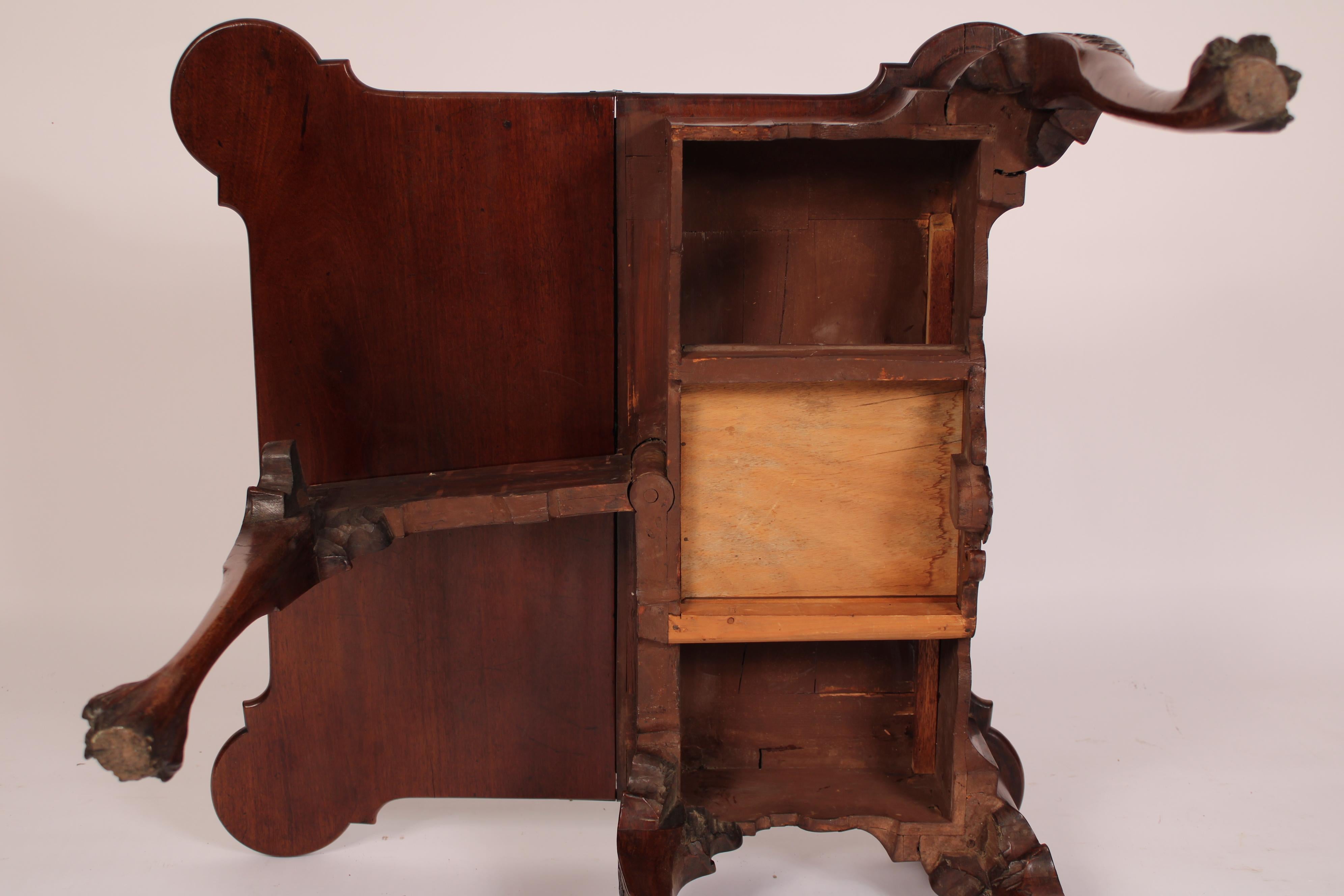 George II Carved Mahogany Games Table For Sale 11
