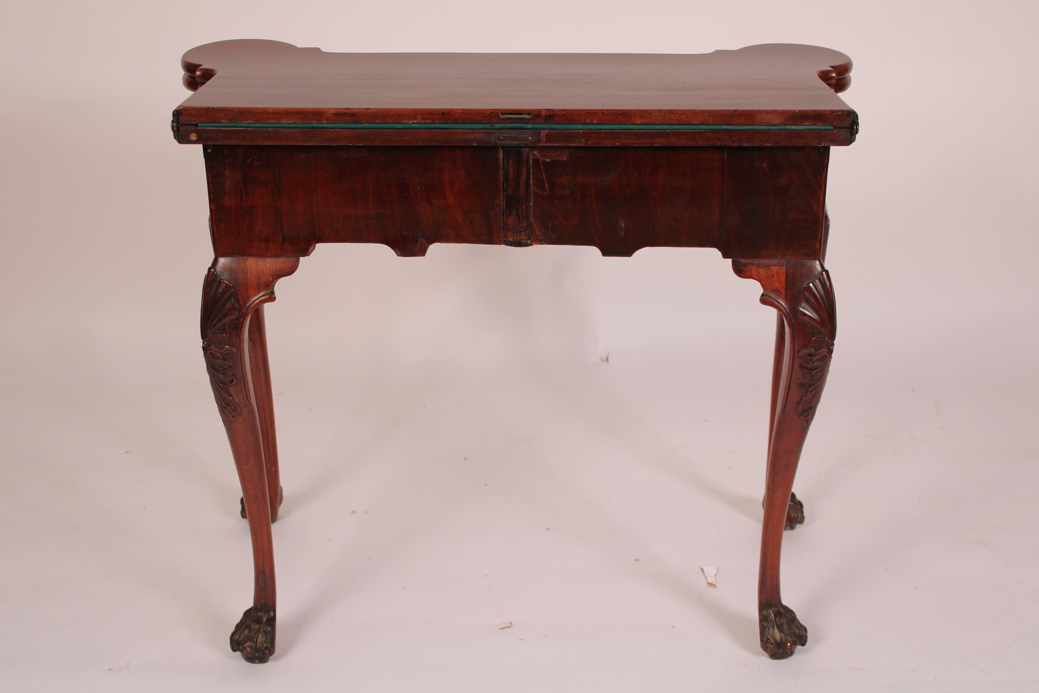George II Carved Mahogany Games Table For Sale 1