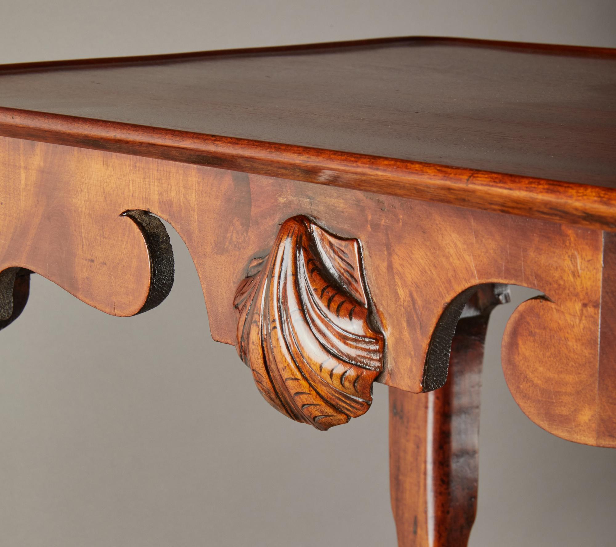 Wood George II Carved Mahogany Tea Table For Sale