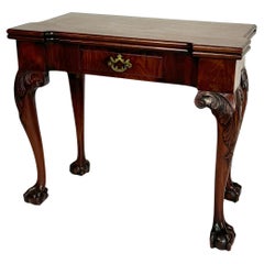 George II carved walnut card table