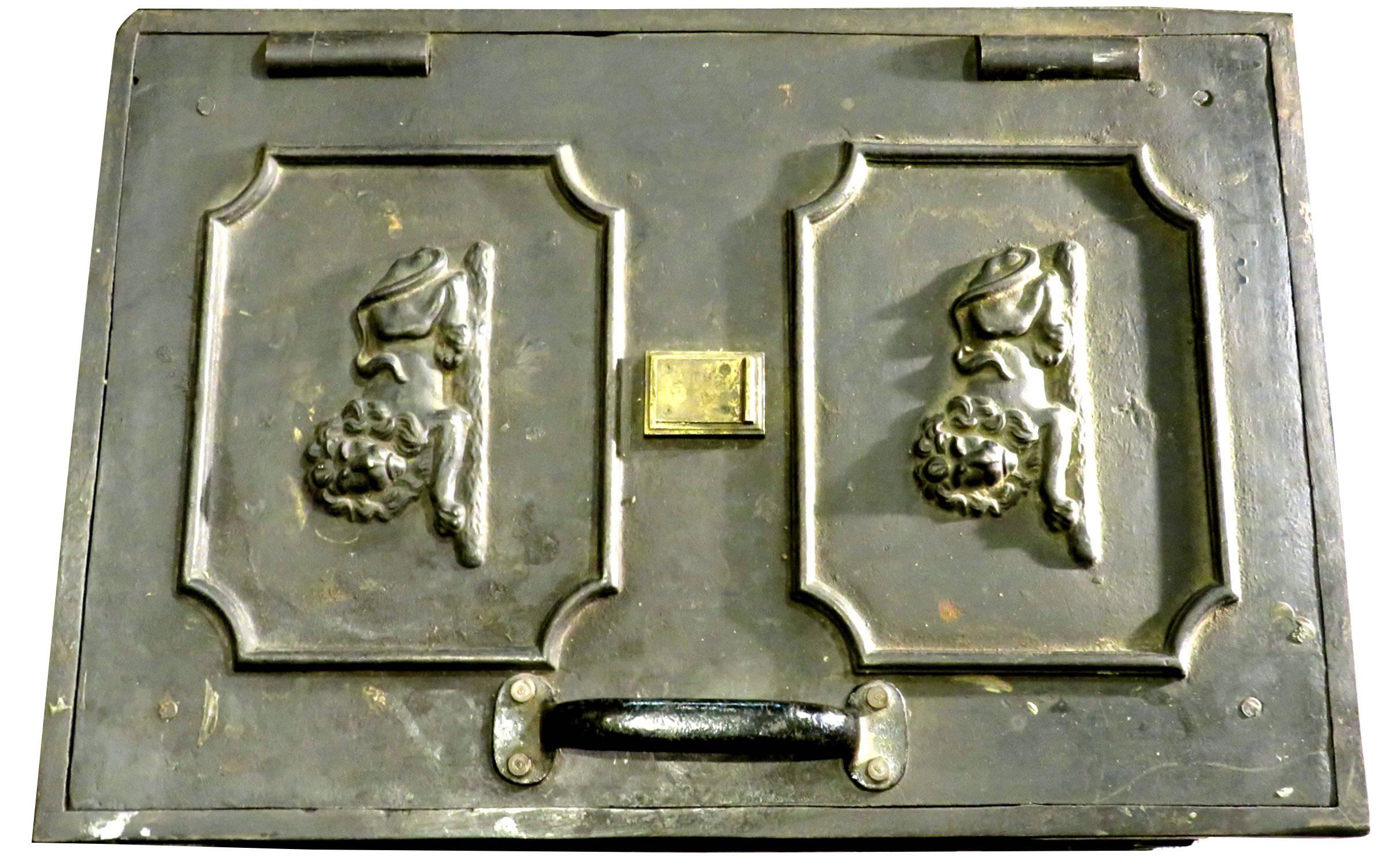 English George II Cast Iron Strong Box Attributed to Humphrey Gainsborough
